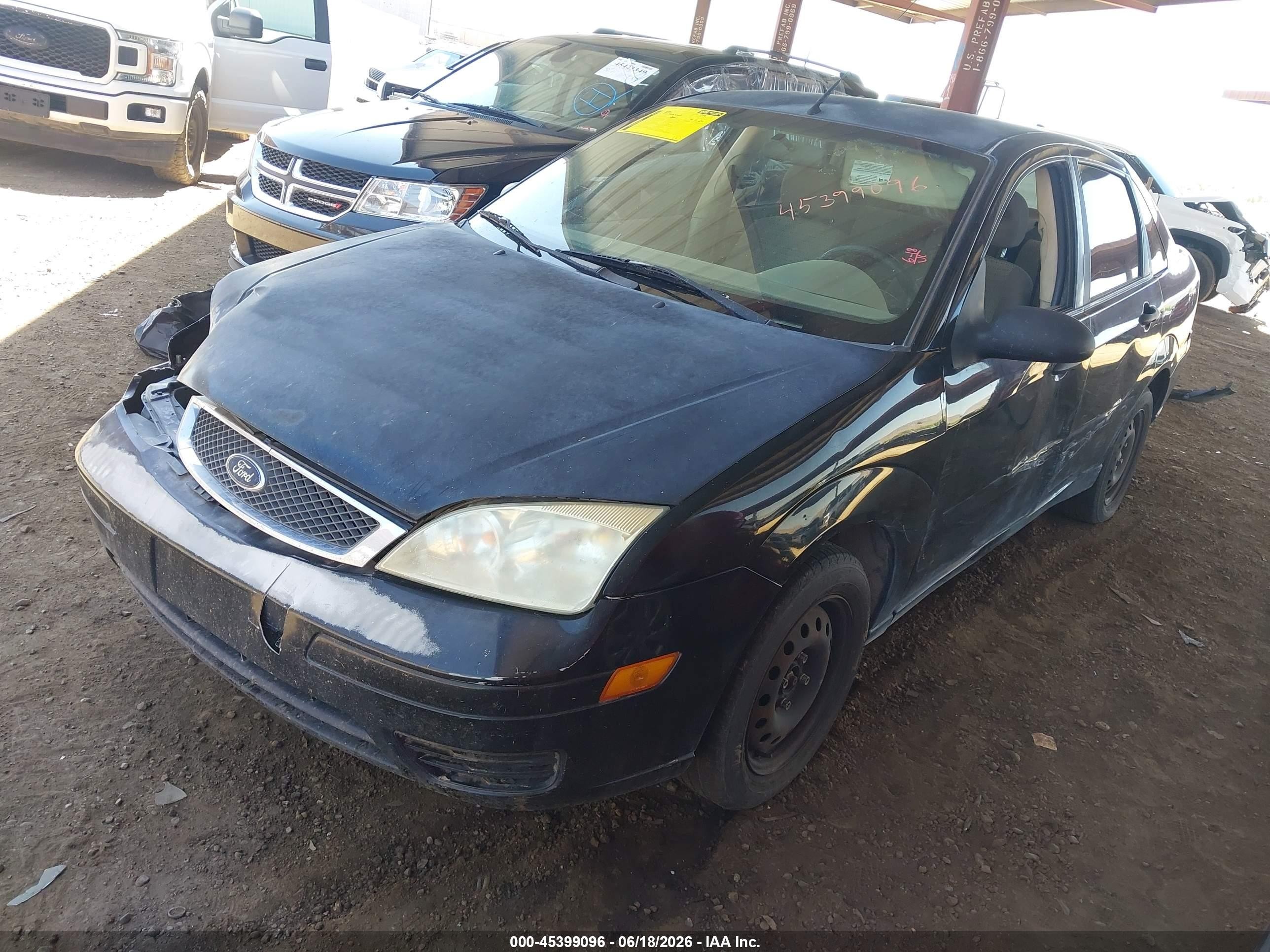 2007 Ford Focus S/se/ses Black vin: 1FAFP34N37W263836