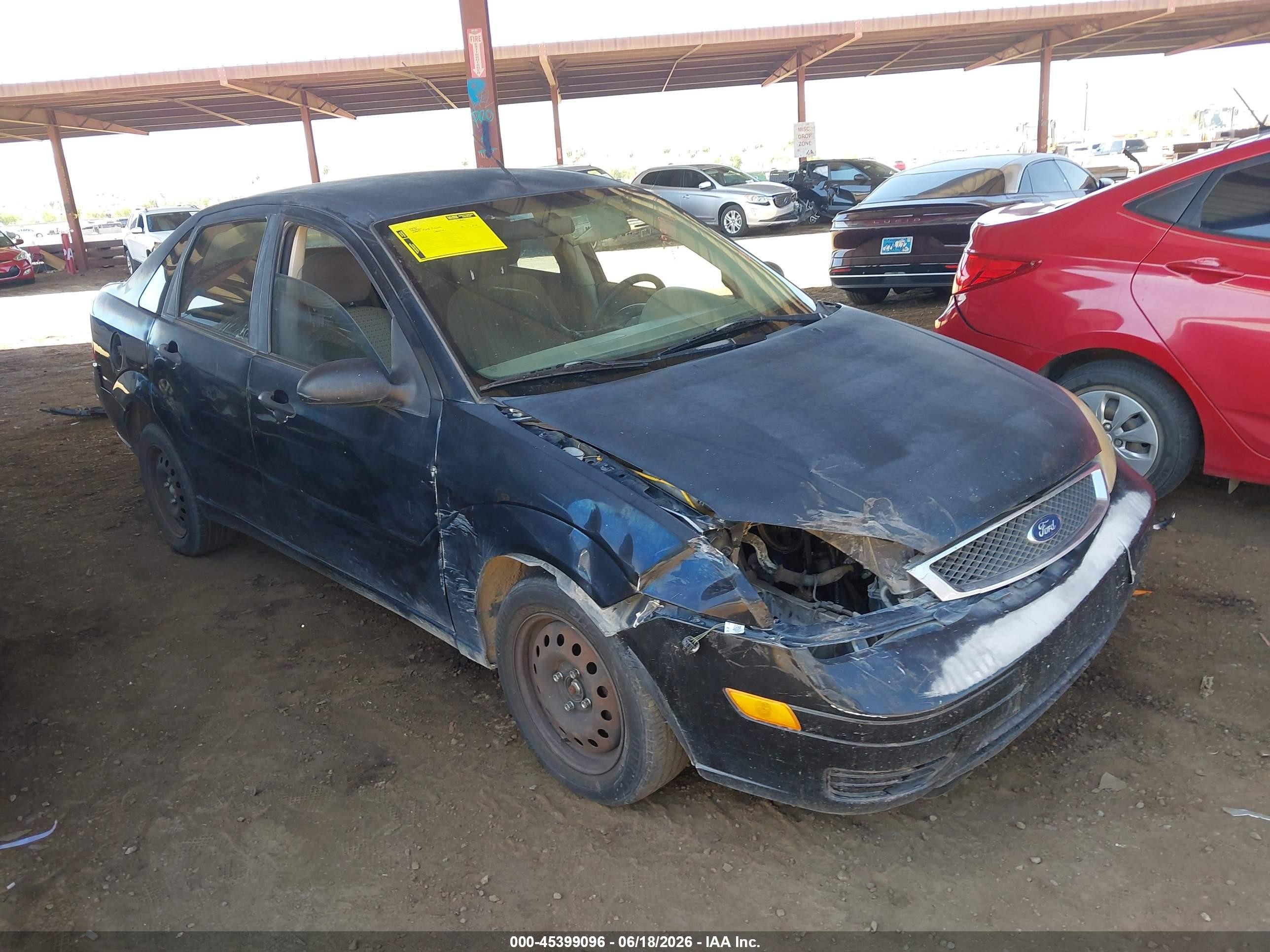 2007 Ford Focus S/se/ses Black vin: 1FAFP34N37W263836