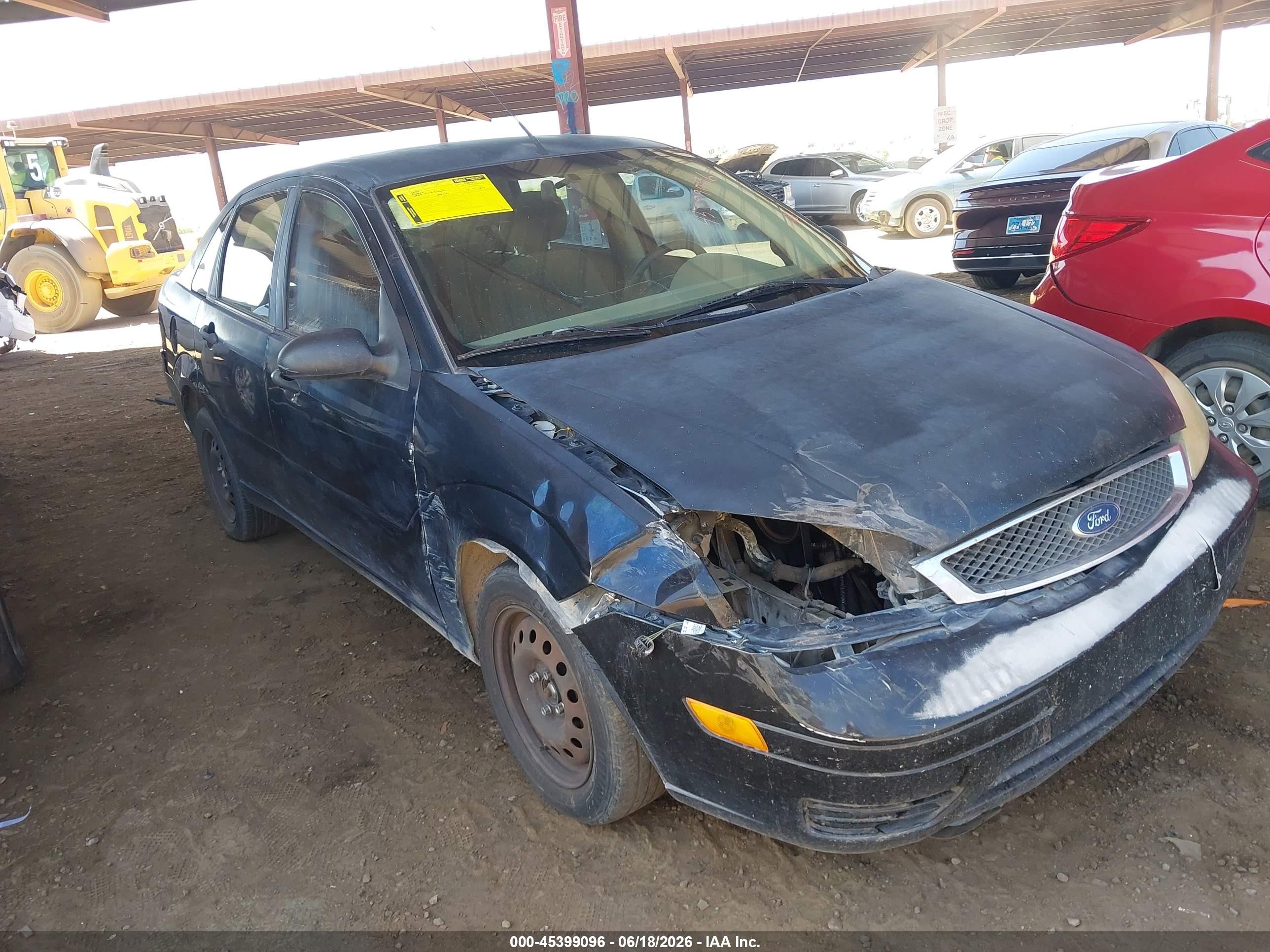 2007 Ford Focus S/se/ses Black vin: 1FAFP34N37W263836