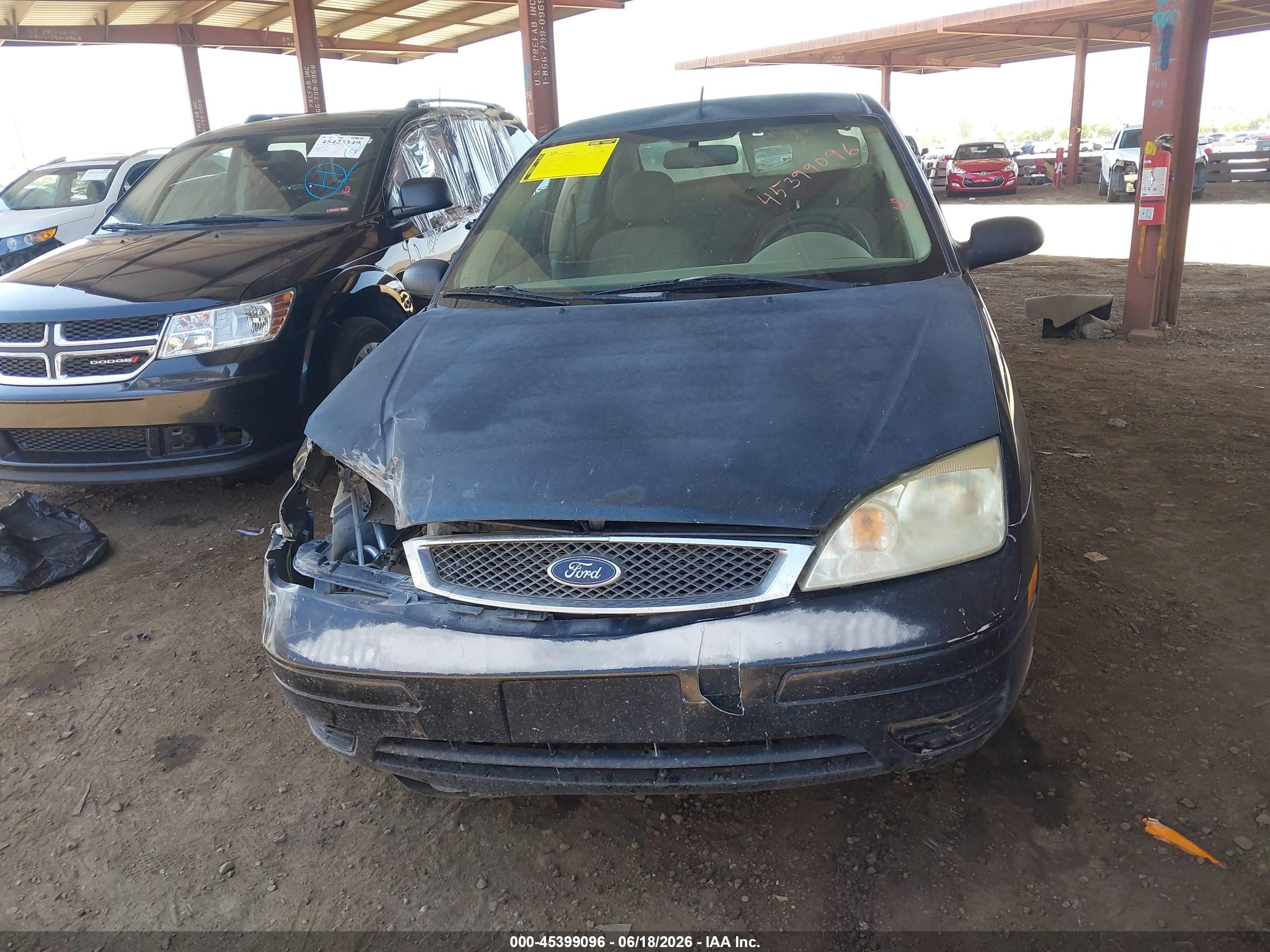 2007 Ford Focus S/se/ses Black vin: 1FAFP34N37W263836