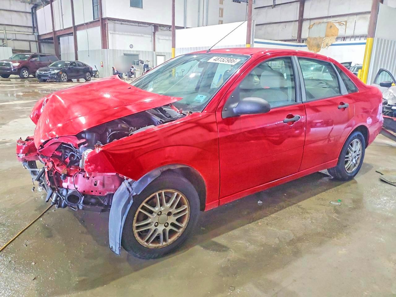 2007 Ford Focus Zx4 Red vin: 1FAFP34N37W286355