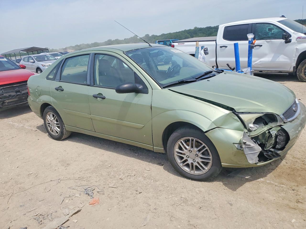 2007 Ford Focus Zx4 Green vin: 1FAFP34N37W288526