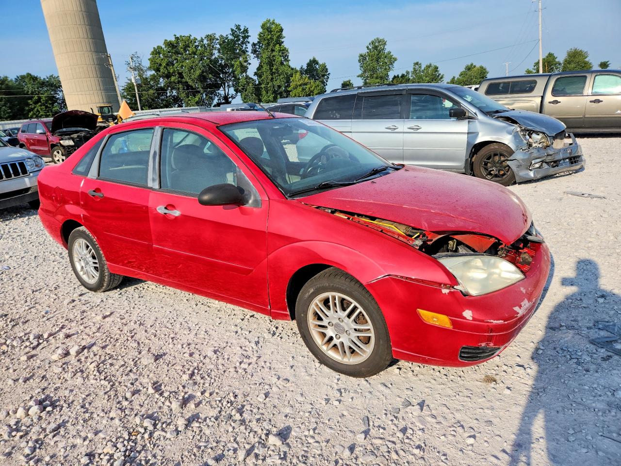 2007 Ford Focus Zx4 Красный vin: 1FAFP34N37W293760