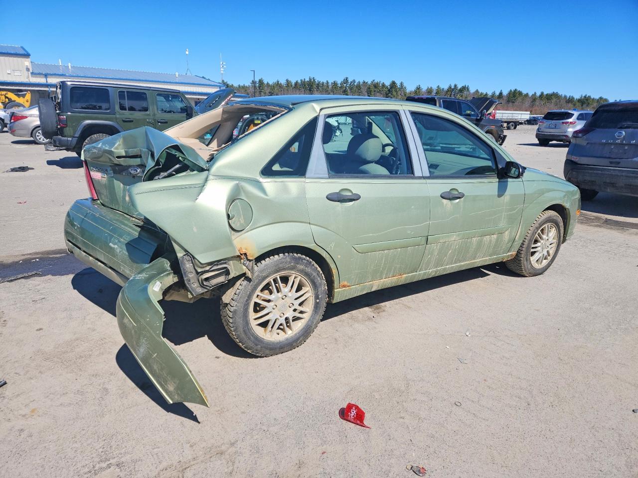 2007 Ford Focus Zx4 Green vin: 1FAFP34N47W272948