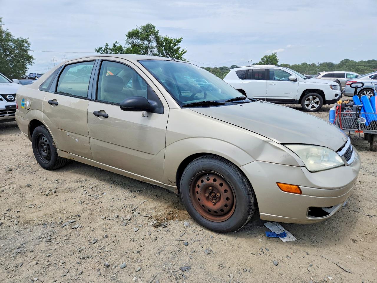 2007 Ford Focus Zx4 Tan vin: 1FAFP34N47W343923