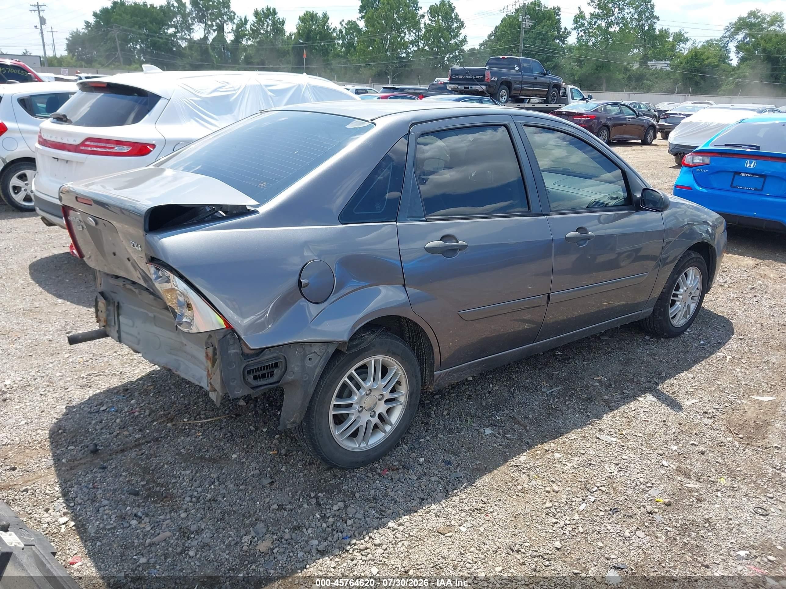 2006 Ford Focus Zx4 Gray vin: 1FAFP34N56W212790