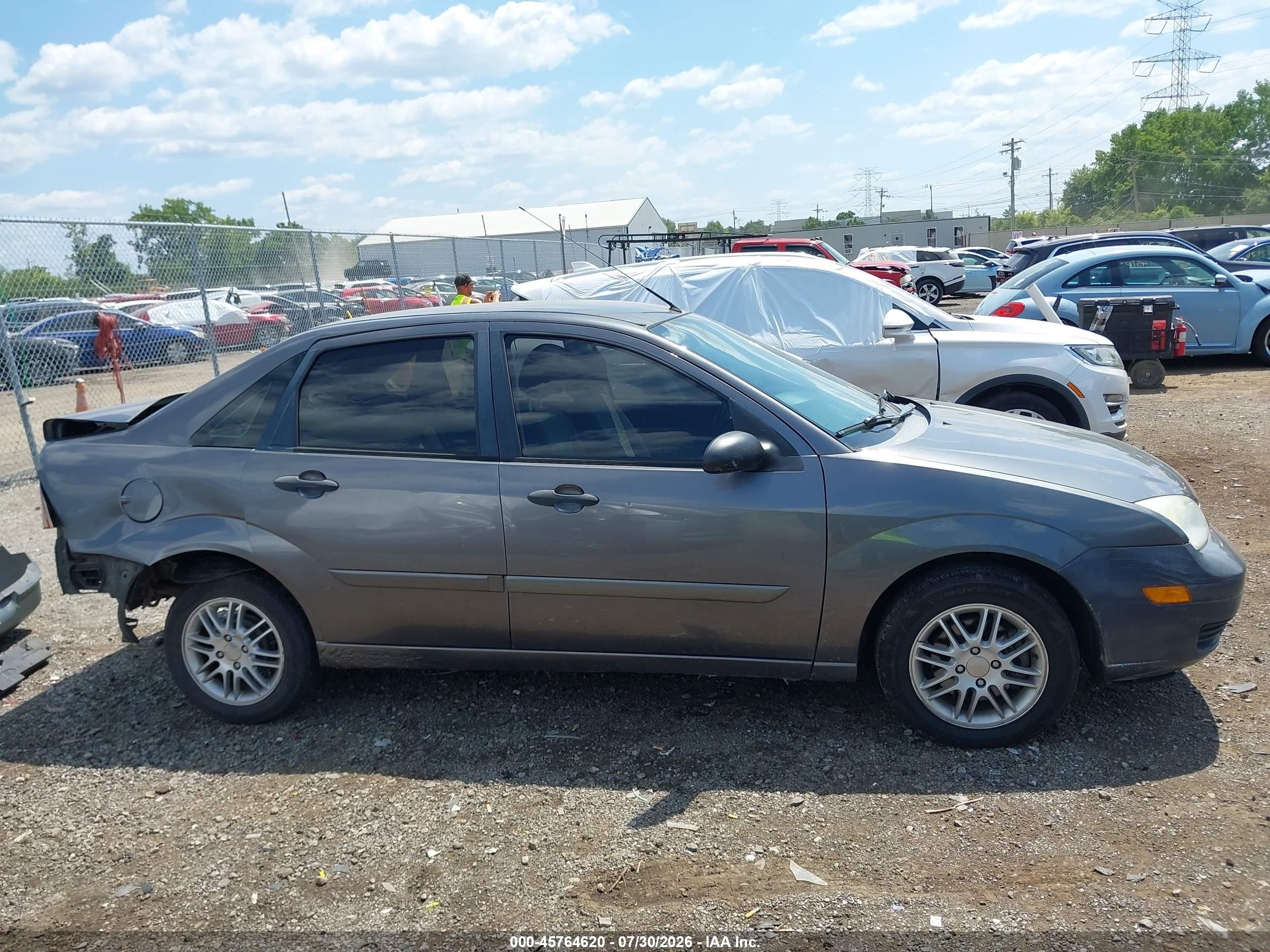 2006 Ford Focus Zx4 Gray vin: 1FAFP34N56W212790