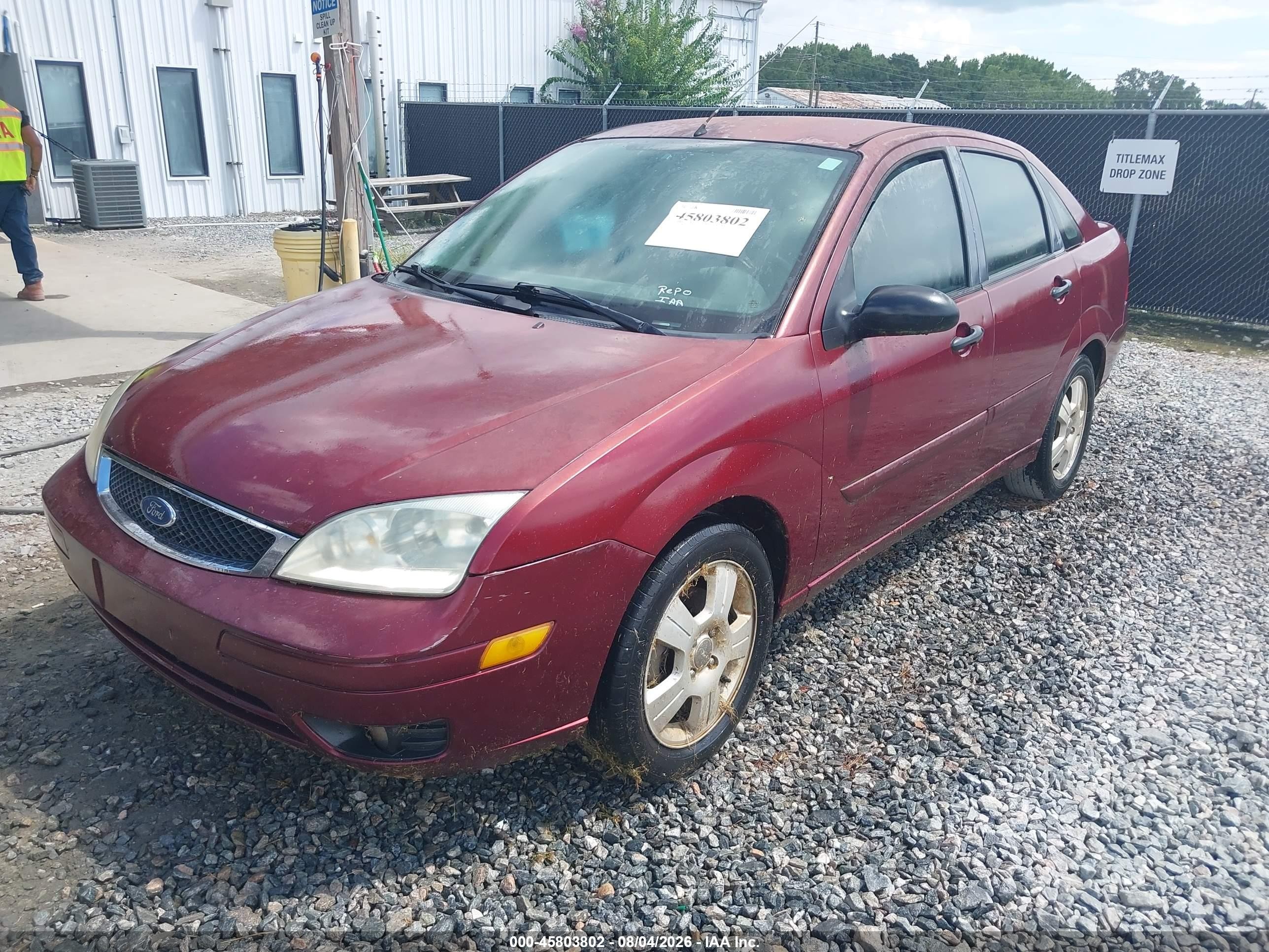 2007 Ford Focus S/se/ses Burgundy vin: 1FAFP34N57W103182