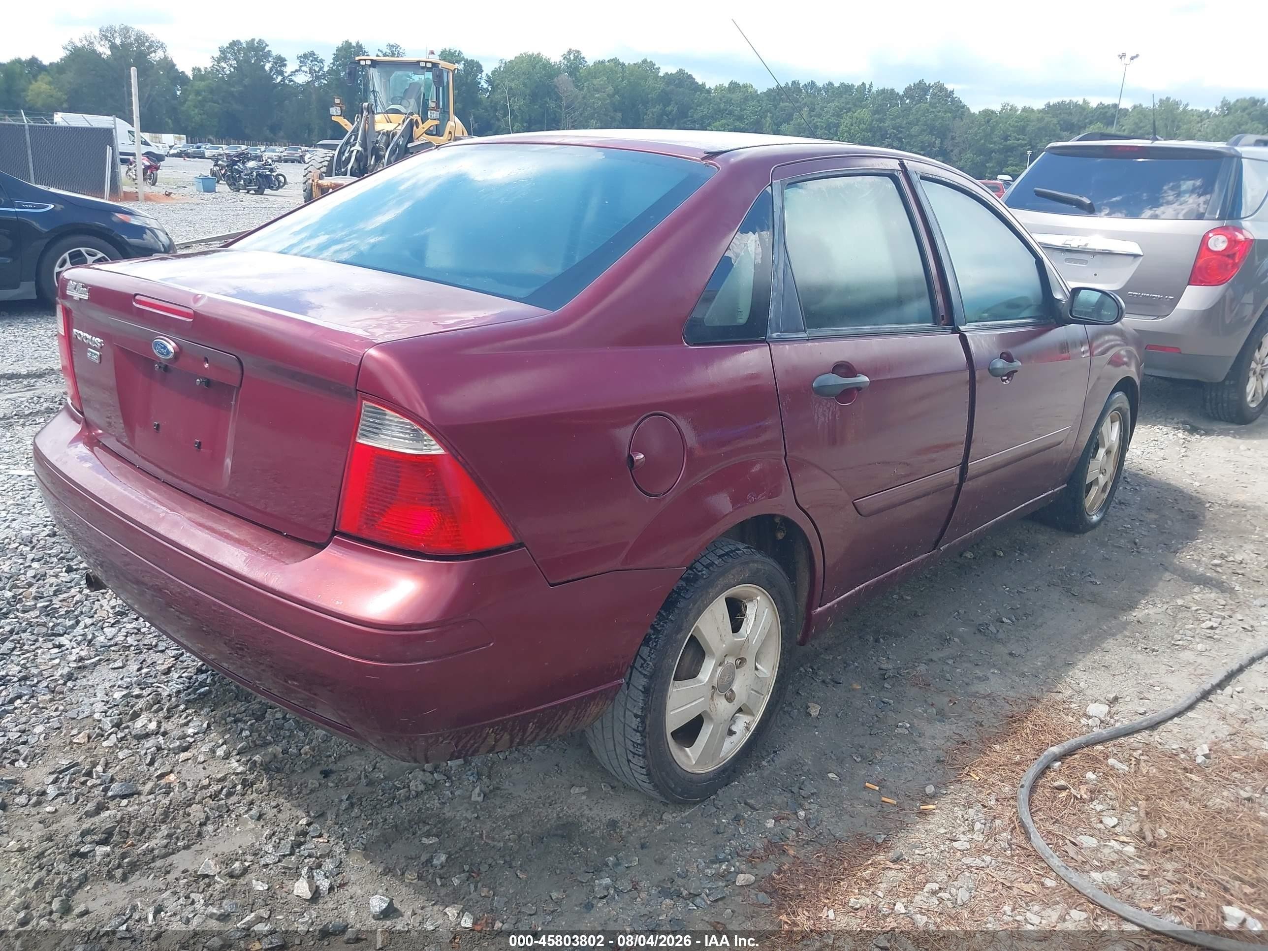 2007 Ford Focus S/se/ses Burgundy vin: 1FAFP34N57W103182