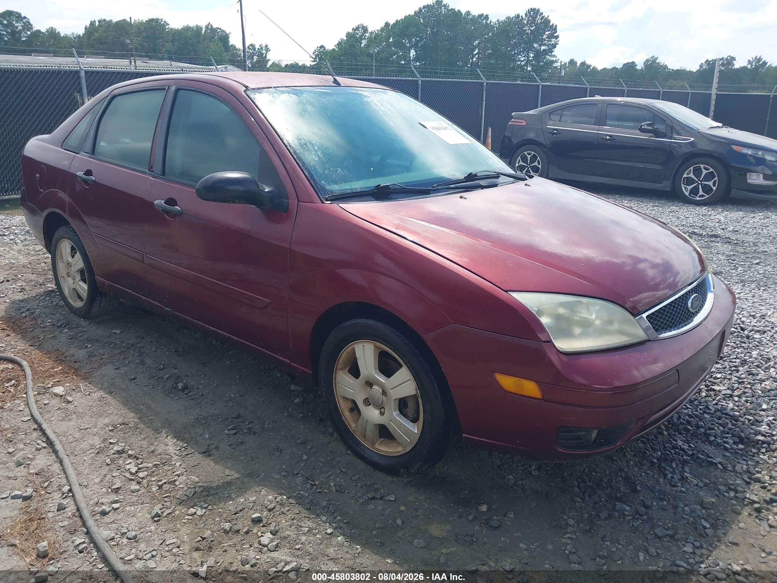 2007 Ford Focus S/se/ses Burgundy vin: 1FAFP34N57W103182