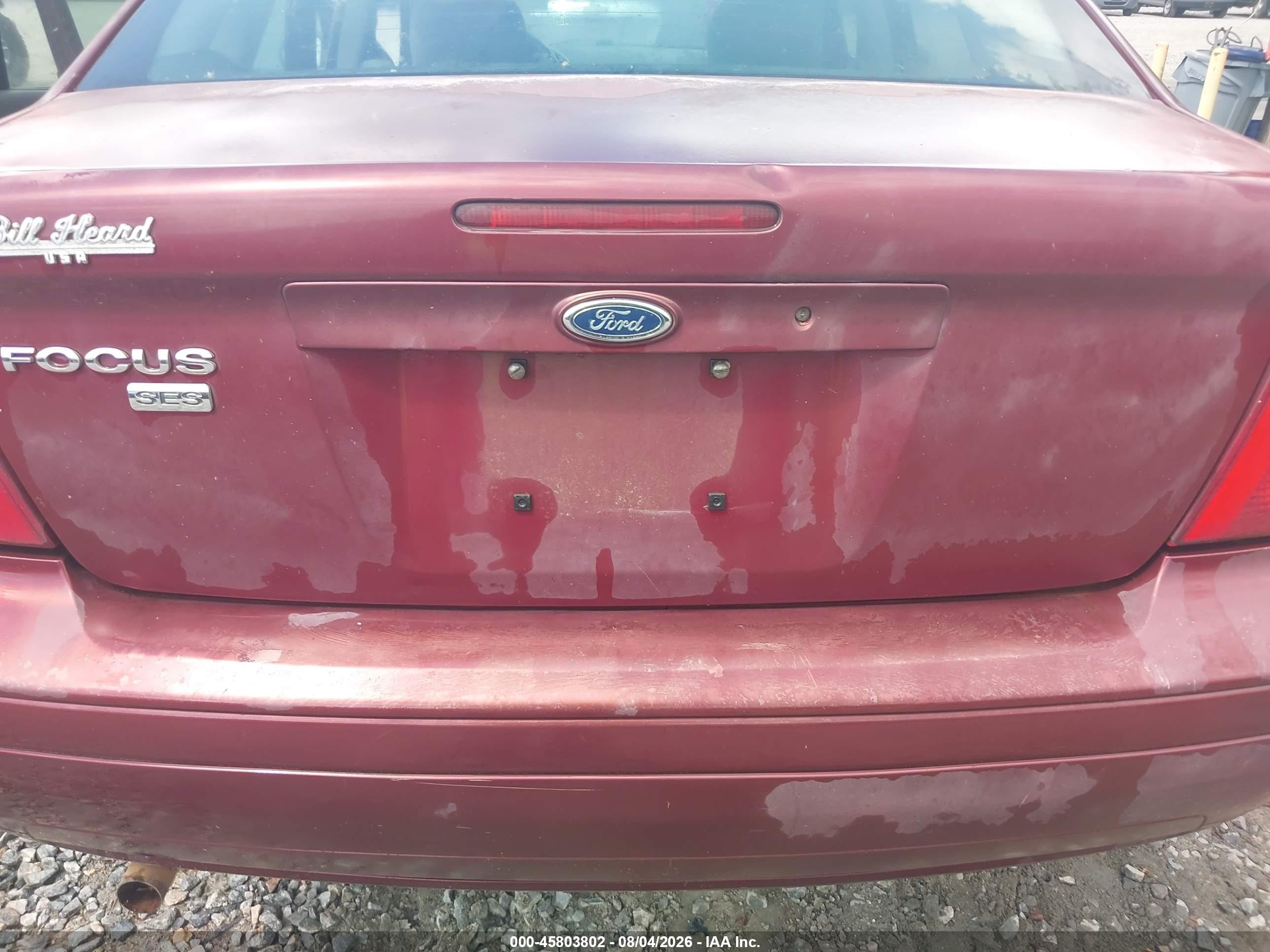 2007 Ford Focus S/se/ses Burgundy vin: 1FAFP34N57W103182