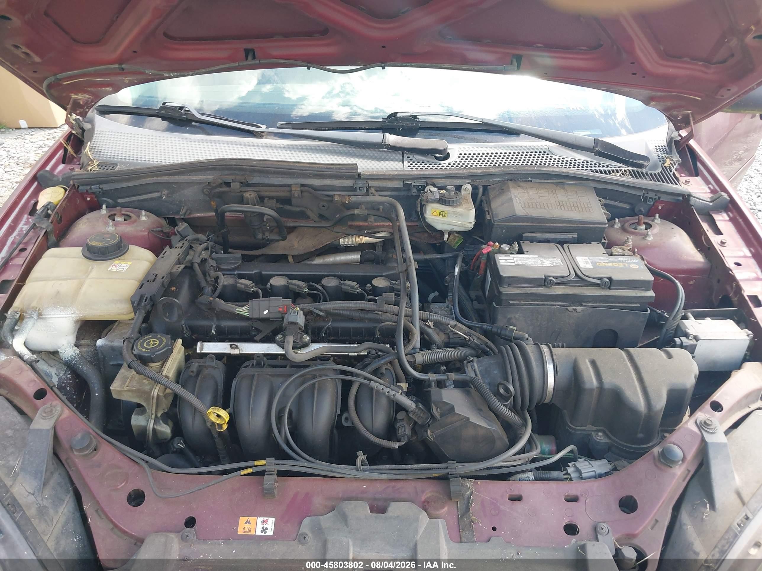 2007 Ford Focus S/se/ses Burgundy vin: 1FAFP34N57W103182