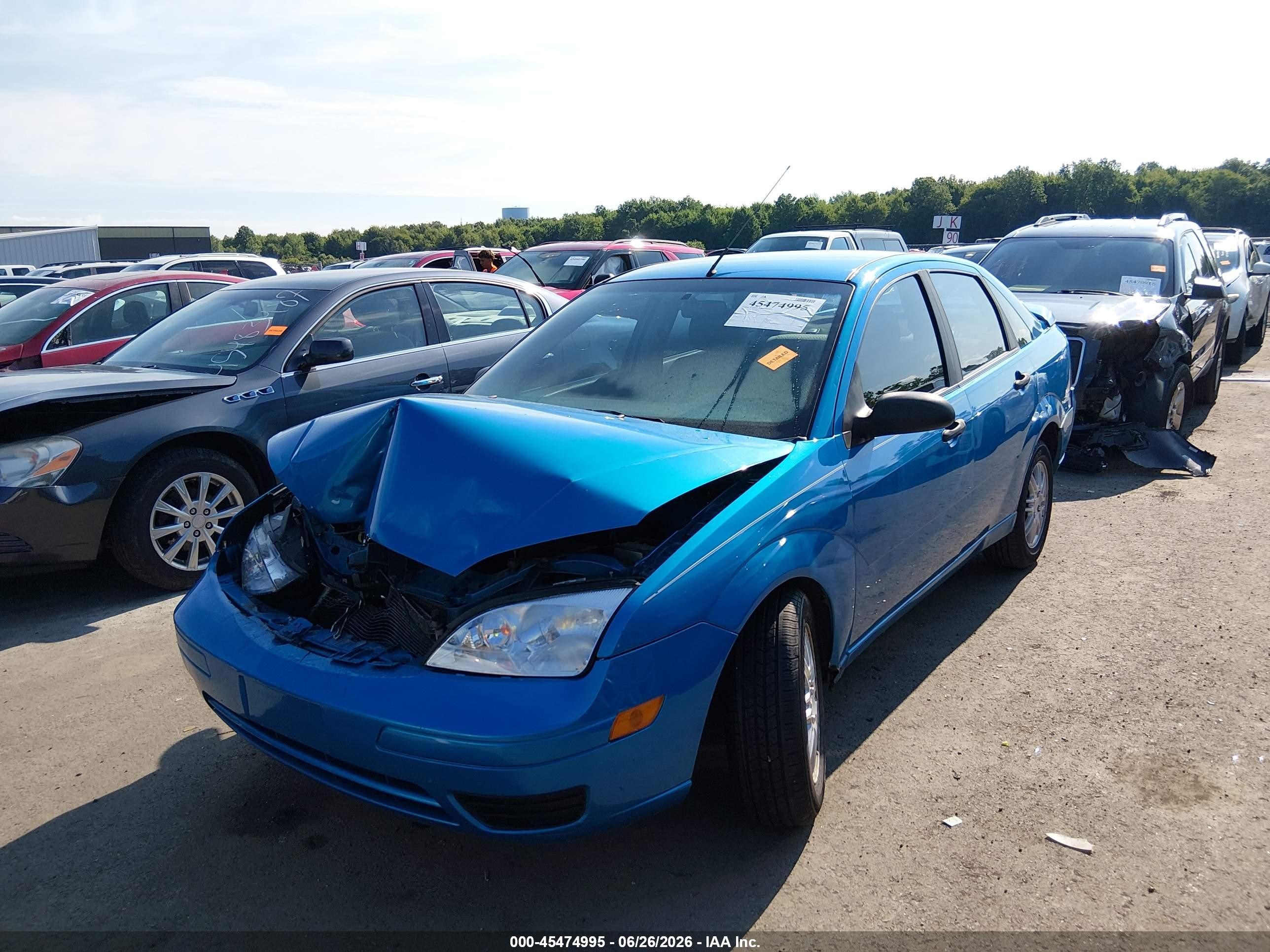 2007 Ford Focus S/se/ses Blue vin: 1FAFP34N57W186483