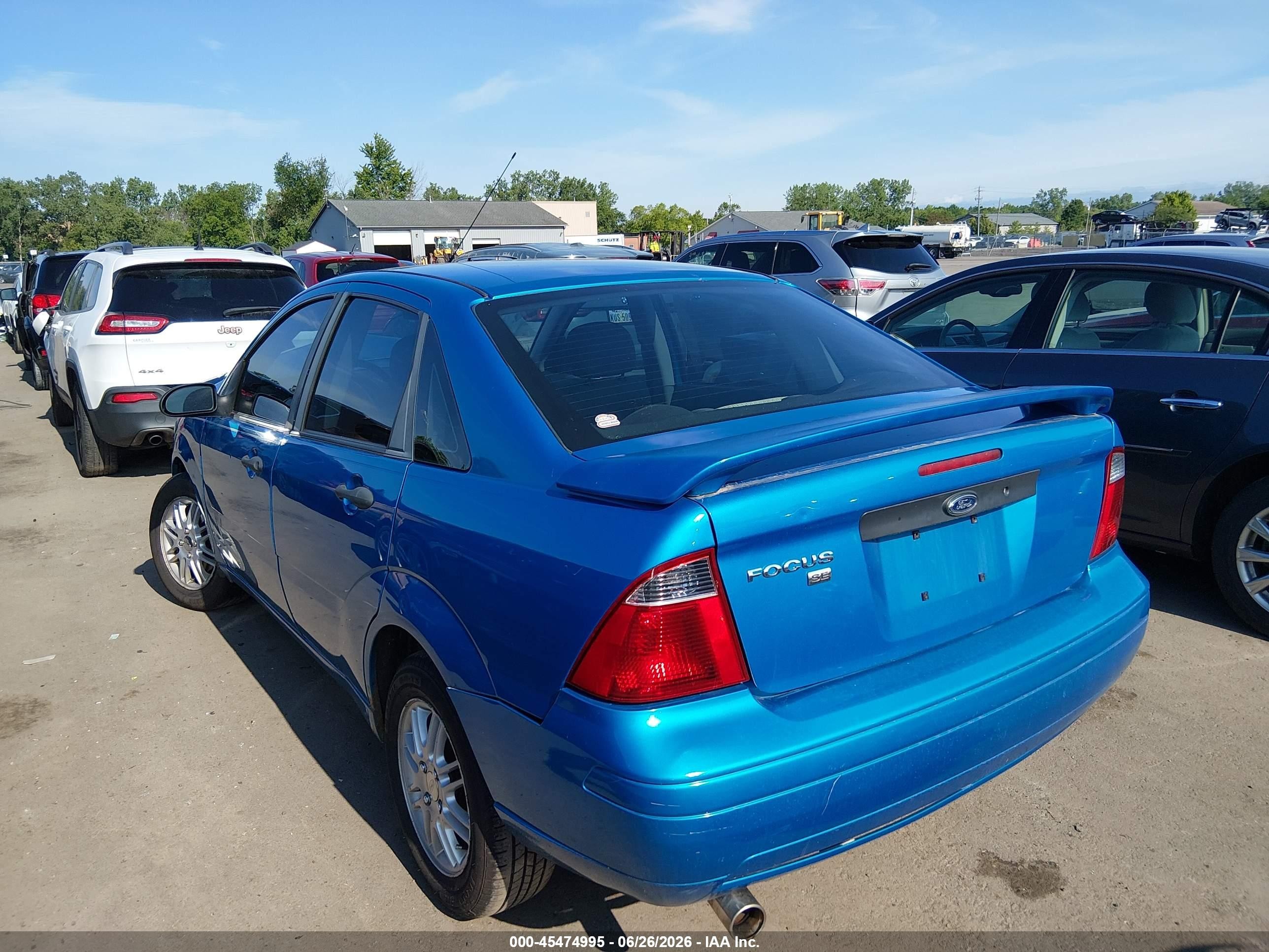 2007 Ford Focus S/se/ses Blue vin: 1FAFP34N57W186483