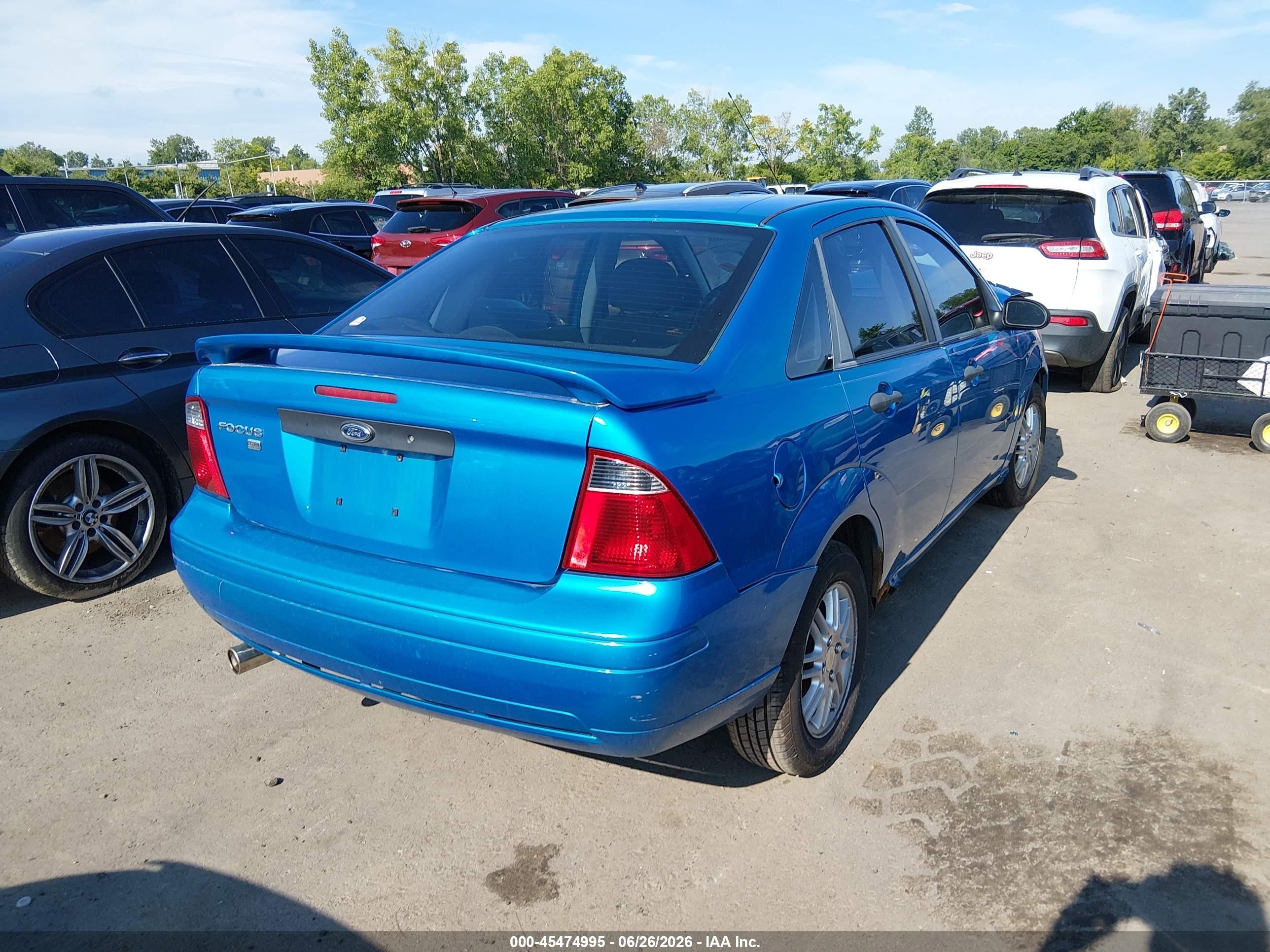 2007 Ford Focus S/se/ses Blue vin: 1FAFP34N57W186483