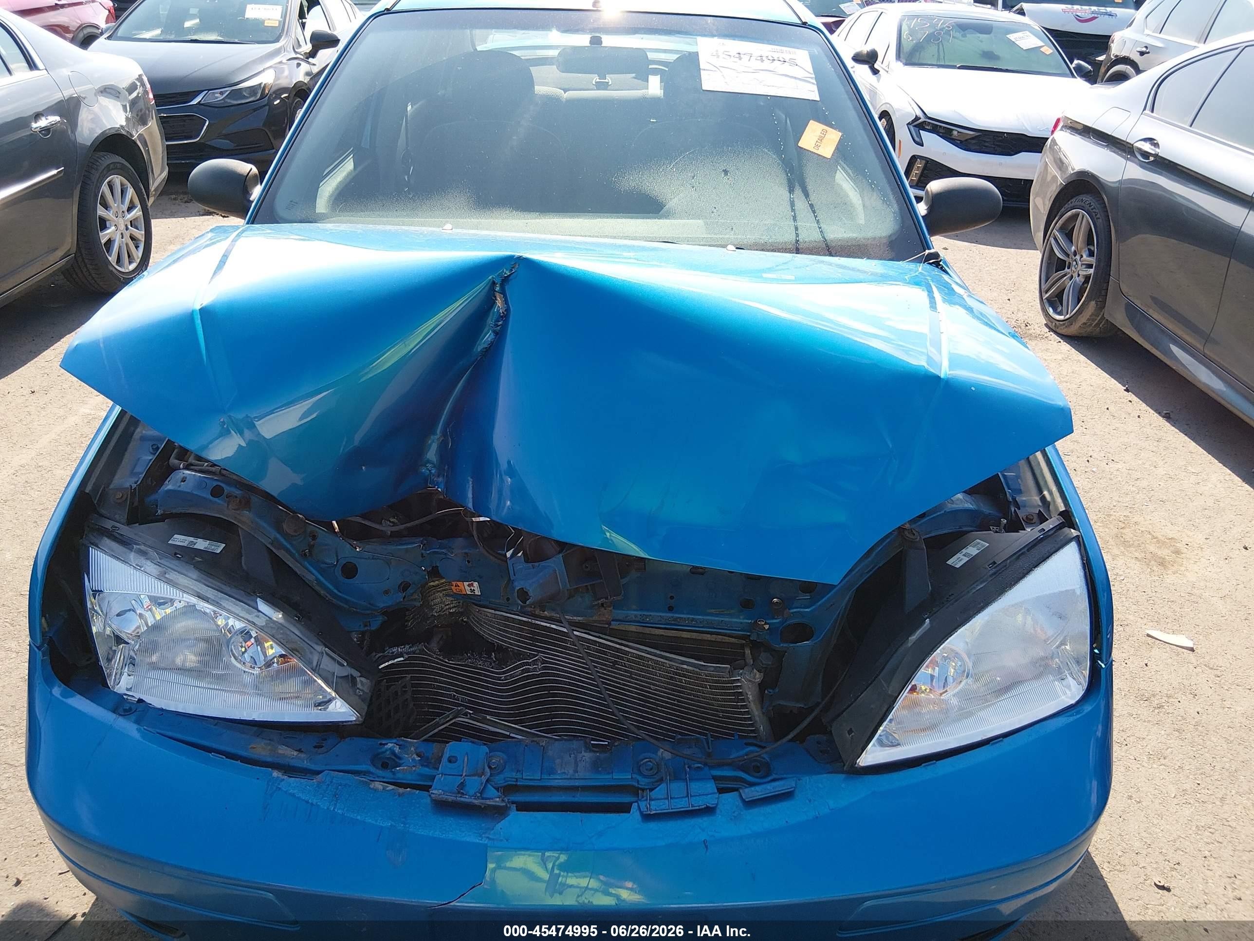 2007 Ford Focus S/se/ses Blue vin: 1FAFP34N57W186483