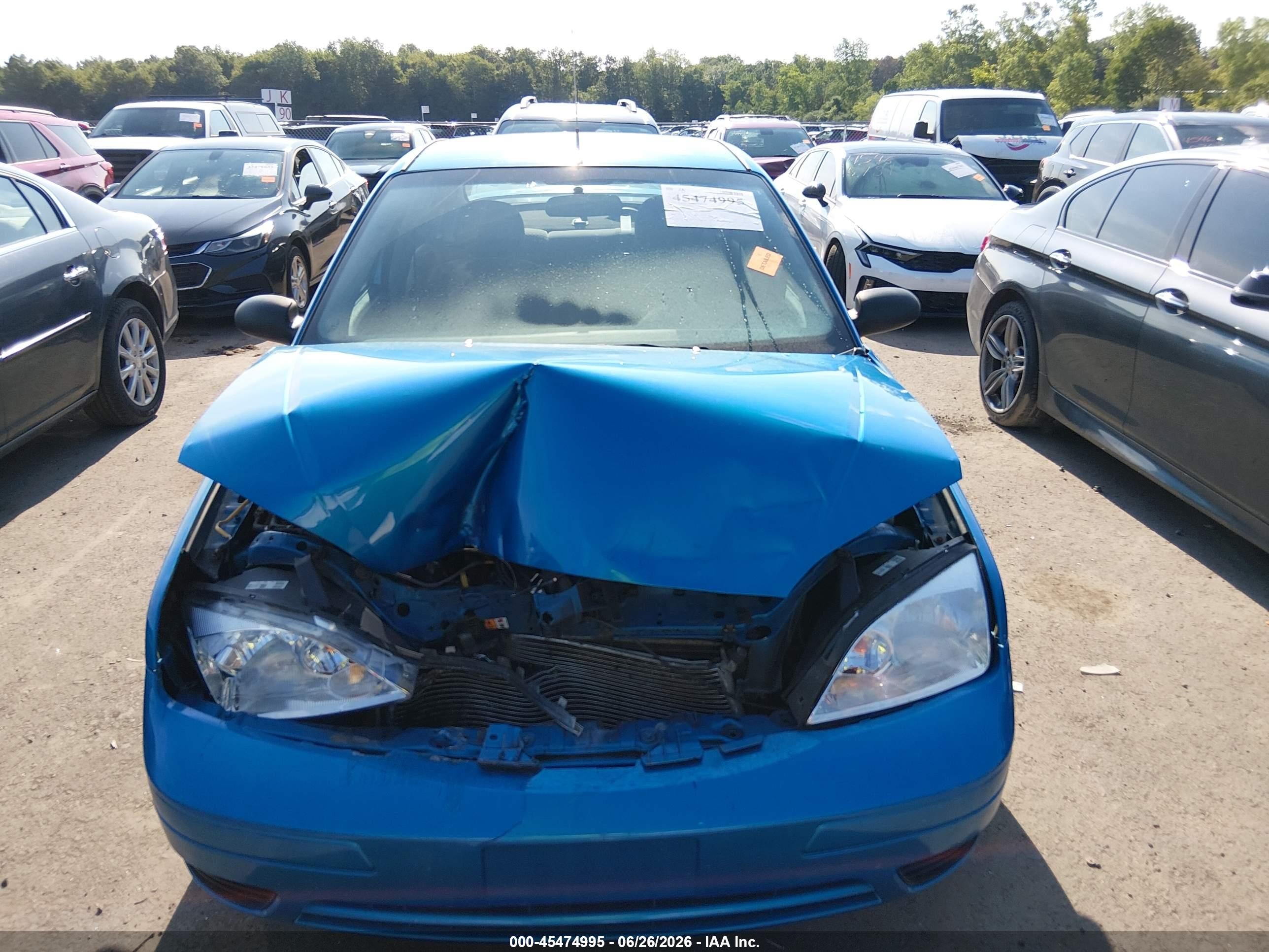 2007 Ford Focus S/se/ses Blue vin: 1FAFP34N57W186483
