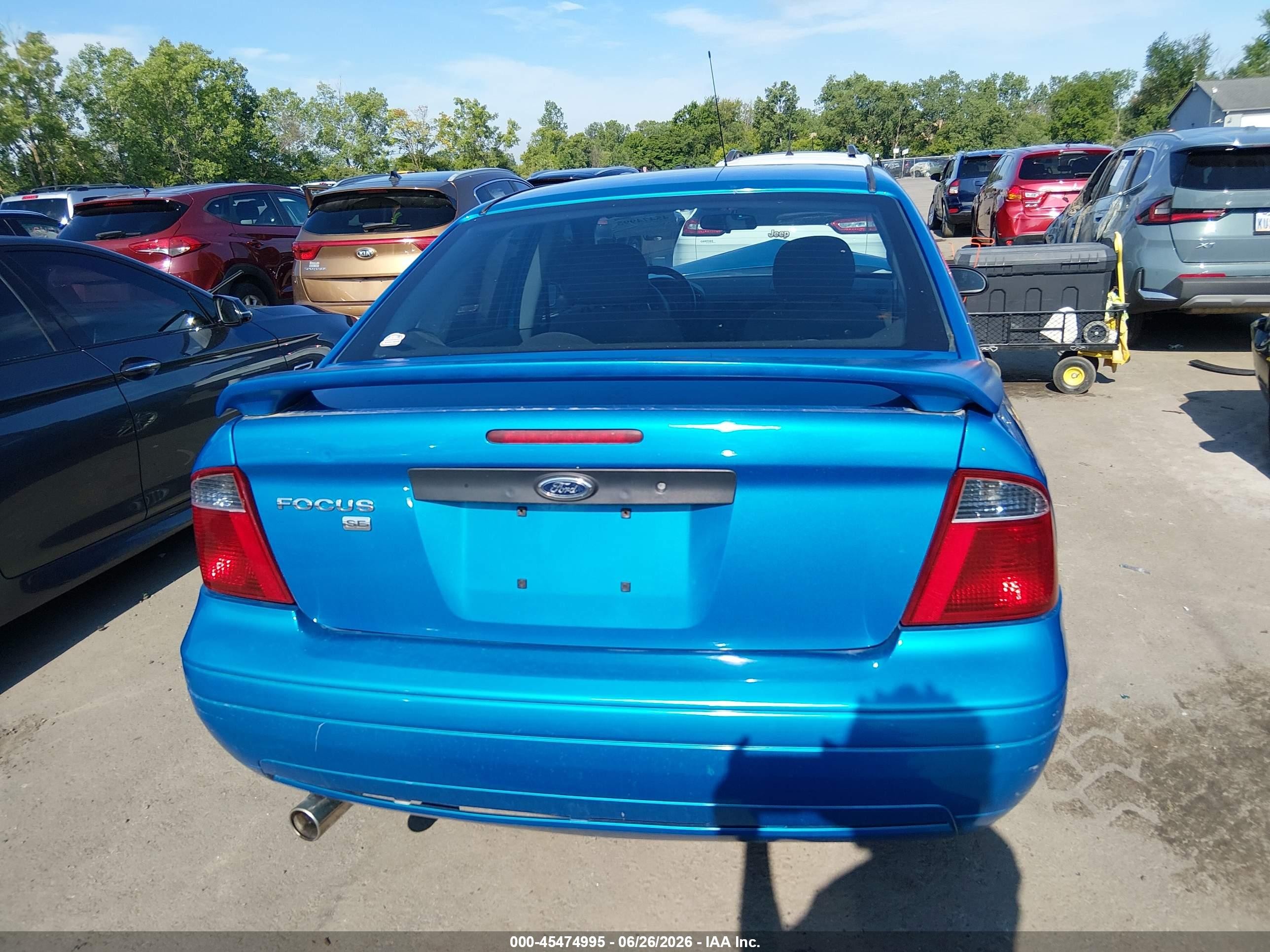 2007 Ford Focus S/se/ses Blue vin: 1FAFP34N57W186483