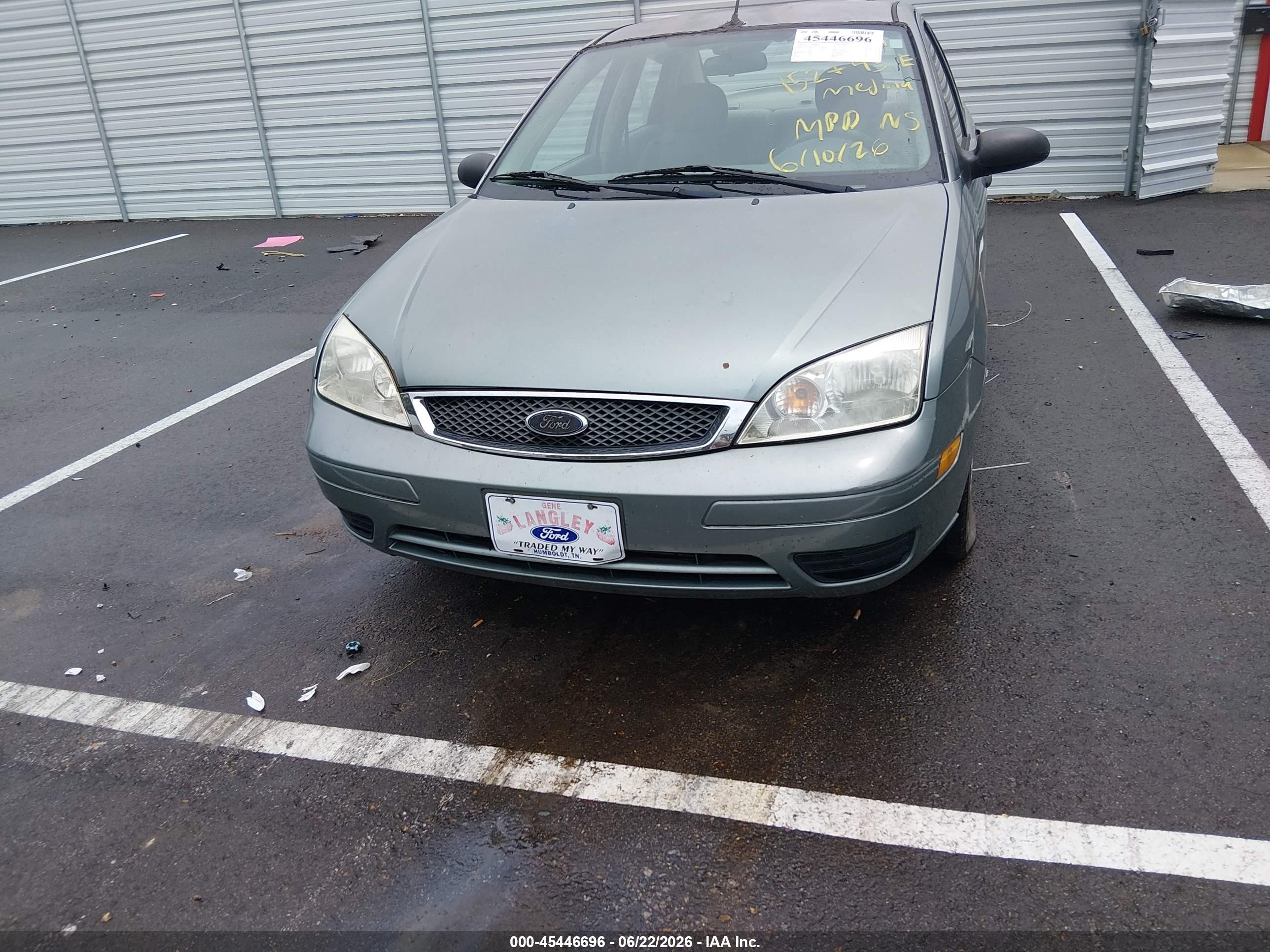 2005 Ford Focus Zx4 Зеленый vin: 1FAFP34N65W256294