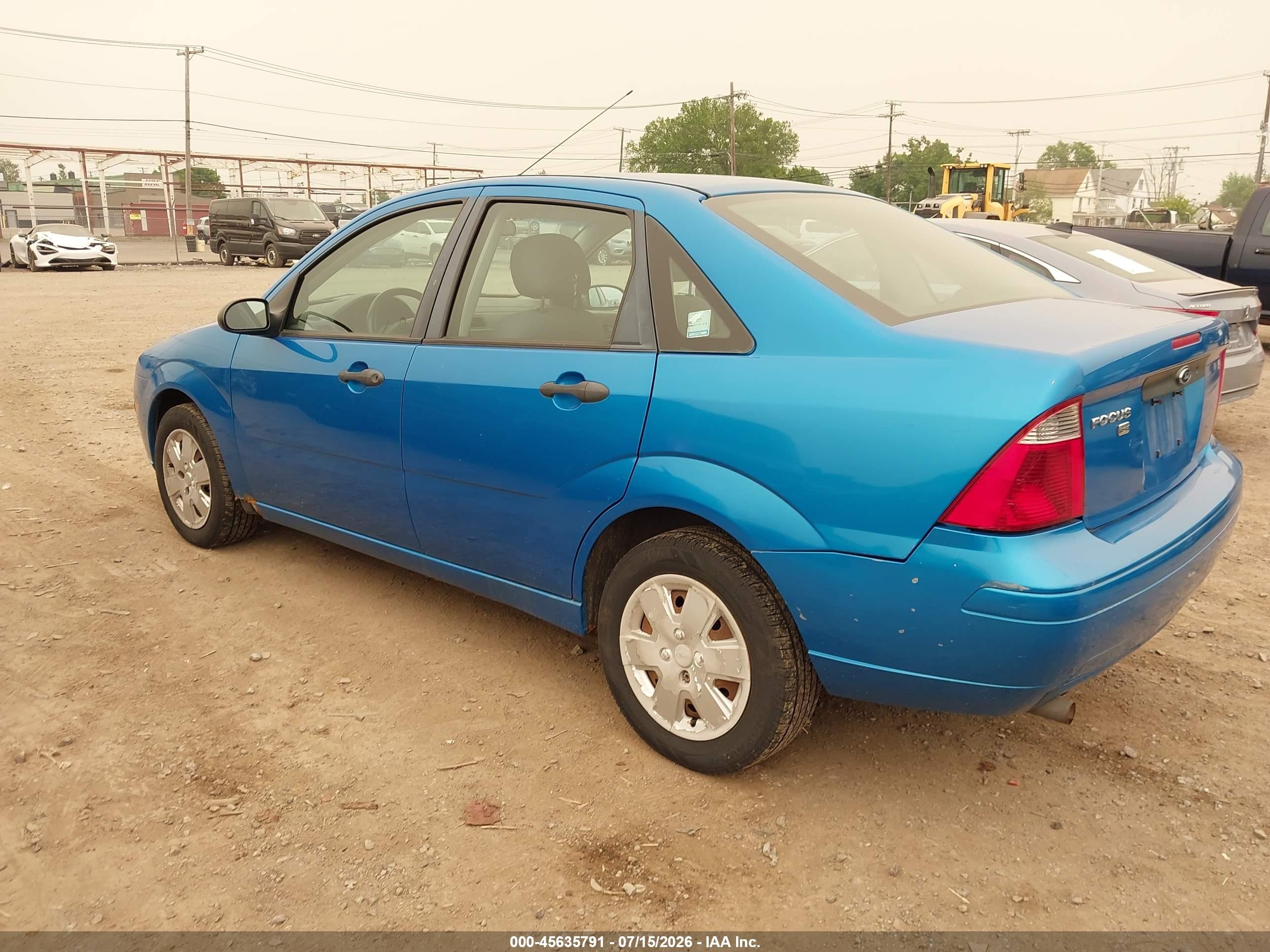 2007 Ford Focus S/se/ses Blue vin: 1FAFP34N67W135851