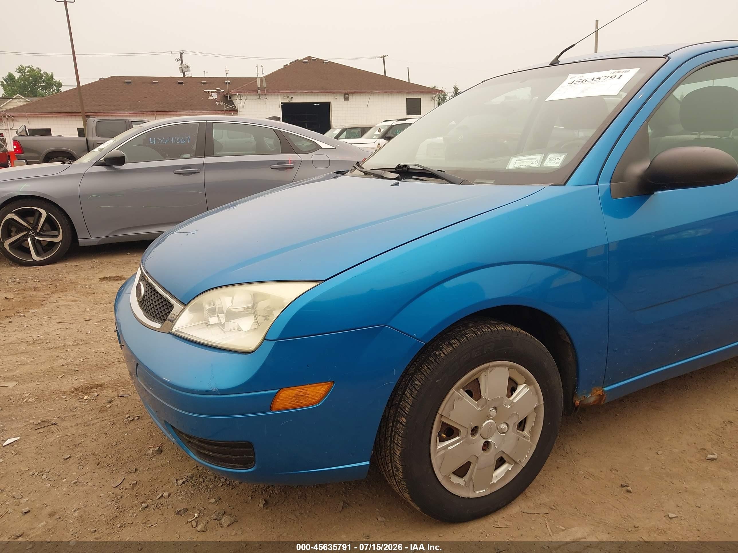 2007 Ford Focus S/se/ses Blue vin: 1FAFP34N67W135851