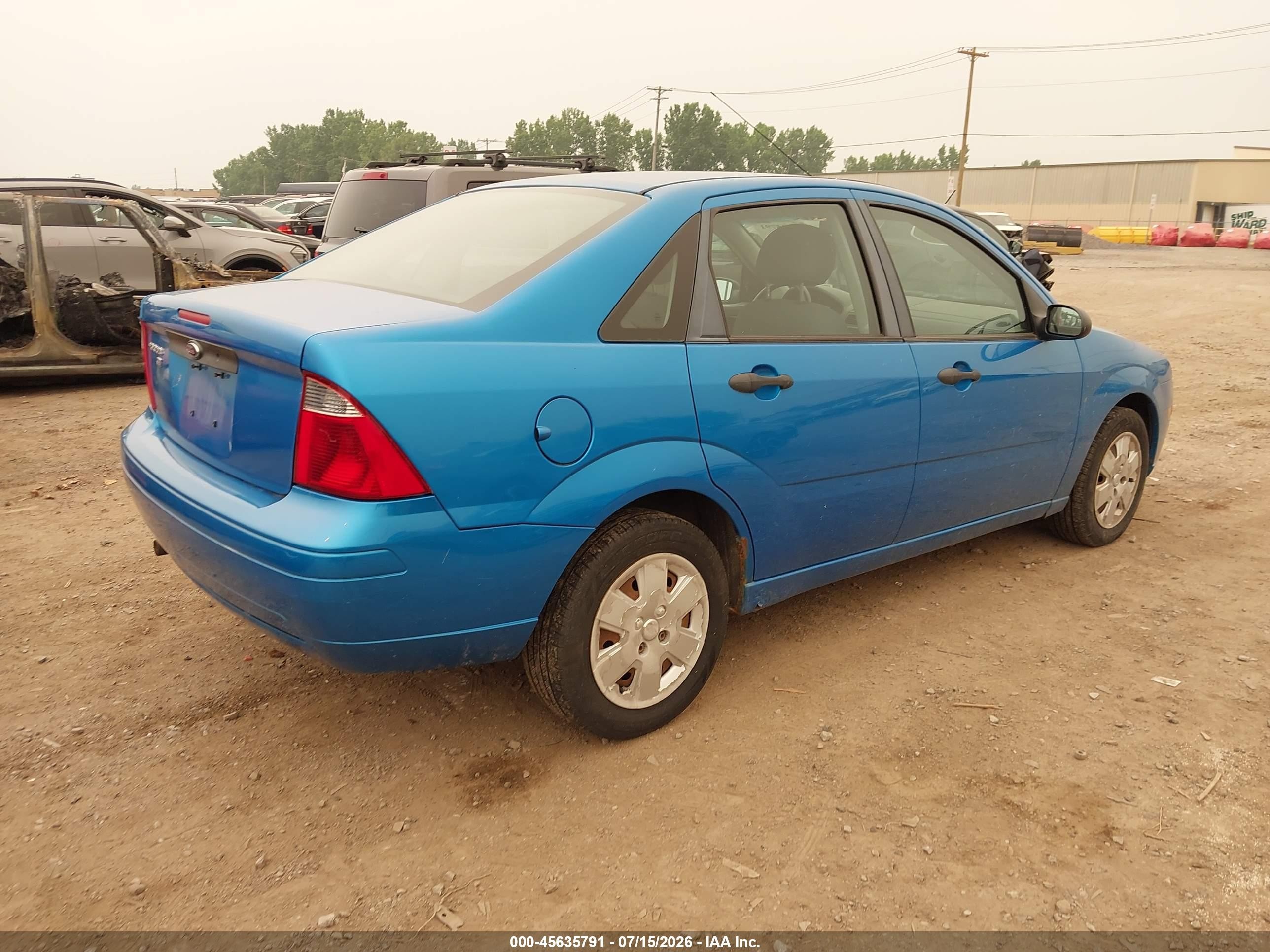 2007 Ford Focus S/se/ses Blue vin: 1FAFP34N67W135851