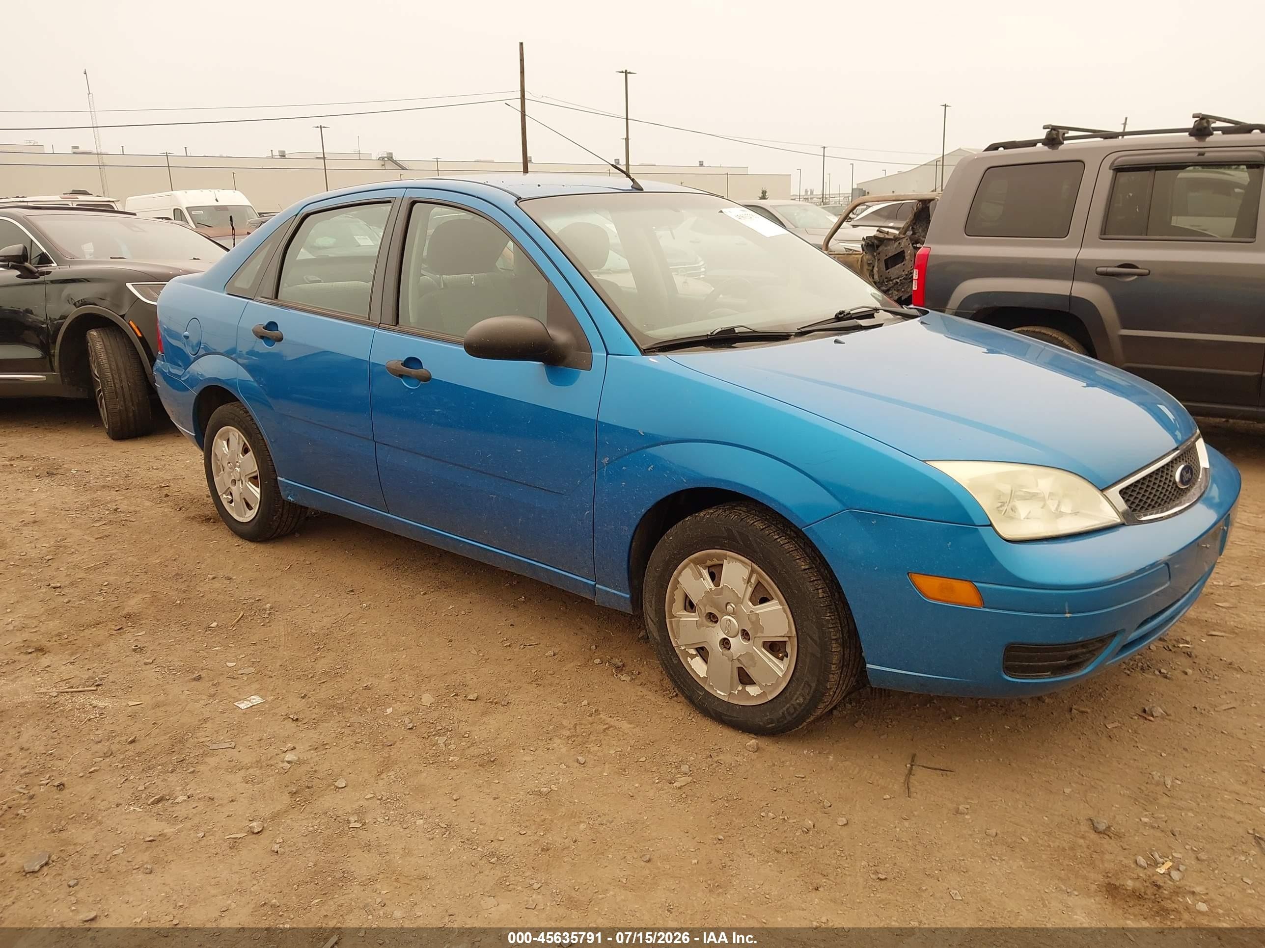 2007 Ford Focus S/se/ses Blue vin: 1FAFP34N67W135851
