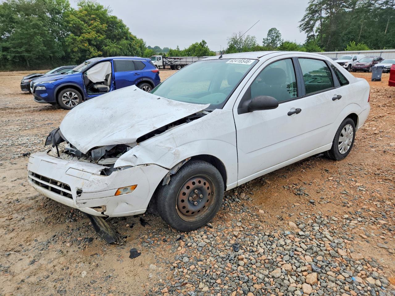 2007 Ford Focus Zx4 White vin: 1FAFP34N67W150561