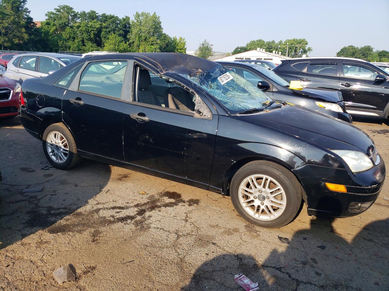 2005 Ford Focus Zx4 Black vin: 1FAFP34N75W172372