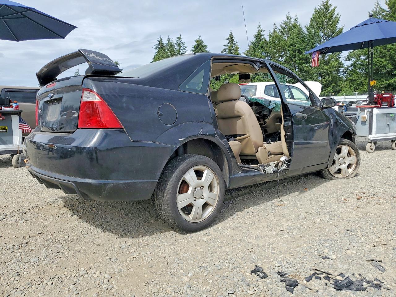 2006 Ford Focus Zx4 Black vin: 1FAFP34N76W205520