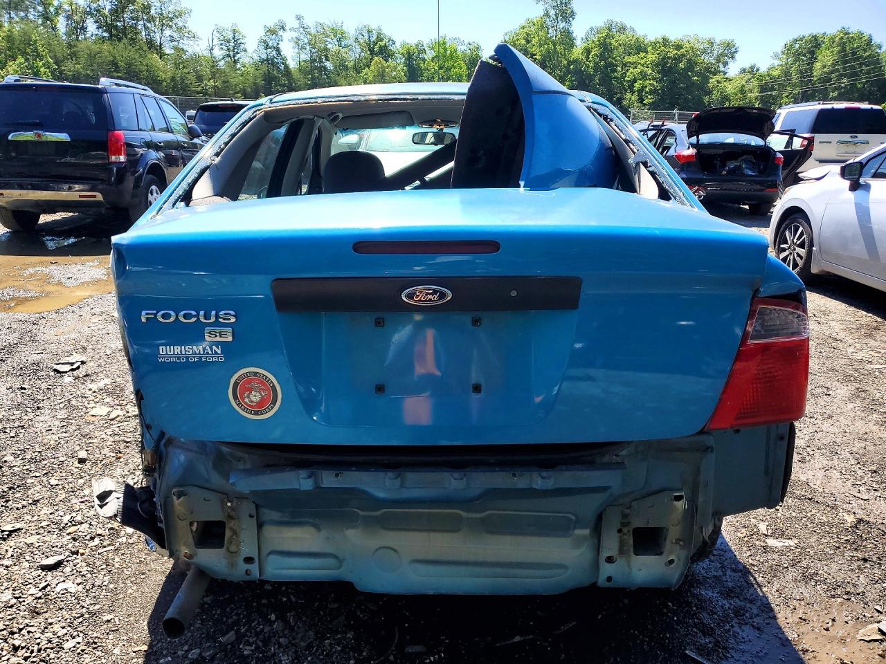 2007 Ford Focus Zx4 Blue vin: 1FAFP34N77W180202