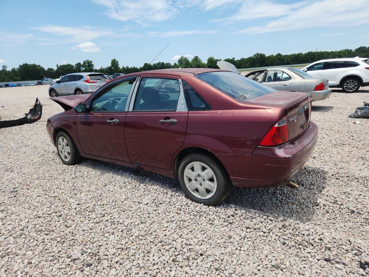 2007 Ford Focus Zx4 Burgundy vin: 1FAFP34N77W351112