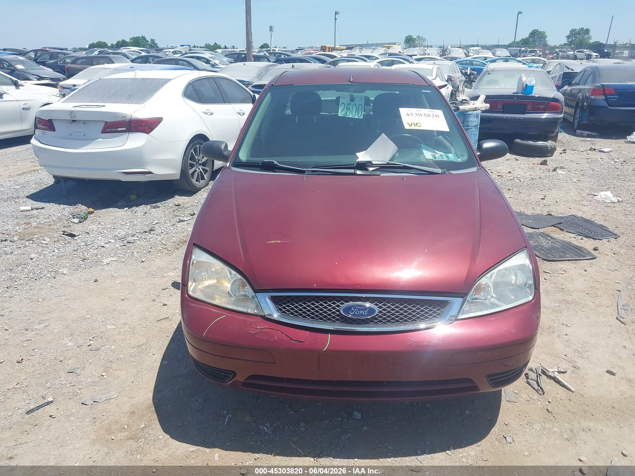 2006 Ford Focus Zx4 Red vin: 1FAFP34N86W151239