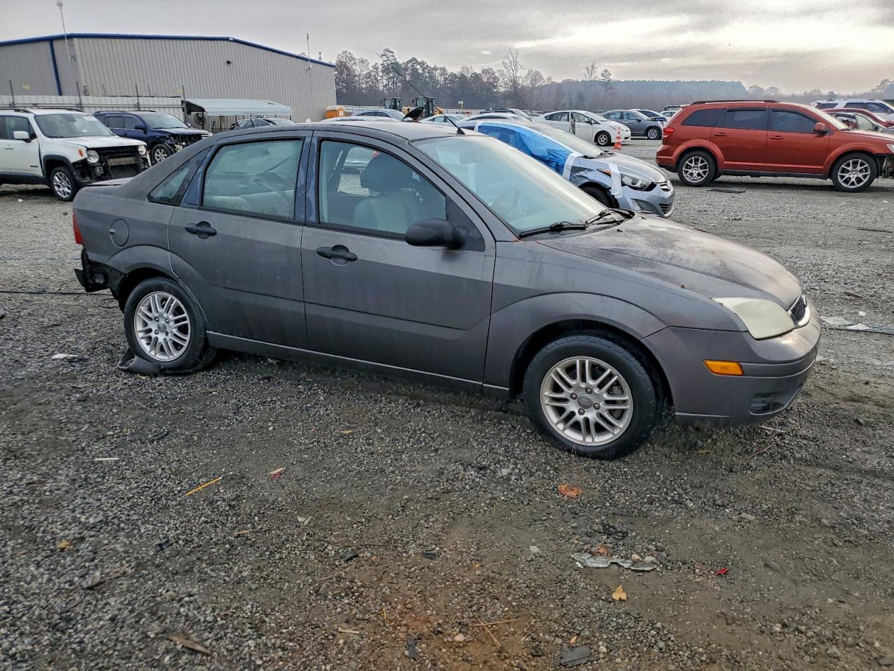 2007 Ford Focus Zx4 Gray vin: 1FAFP34N87W366363