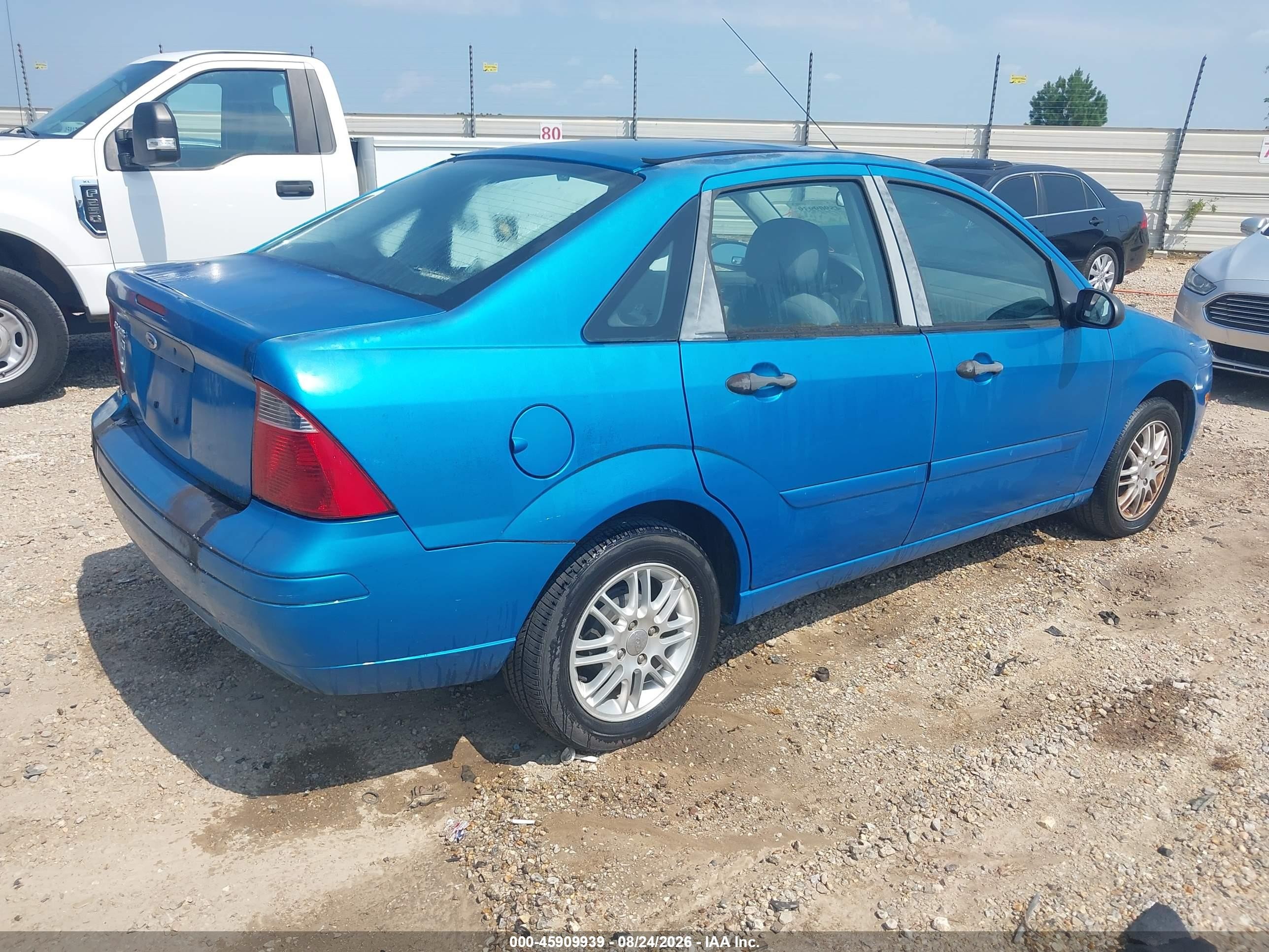 2007 Ford Focus S/se/ses Blue vin: 1FAFP34N97W251240