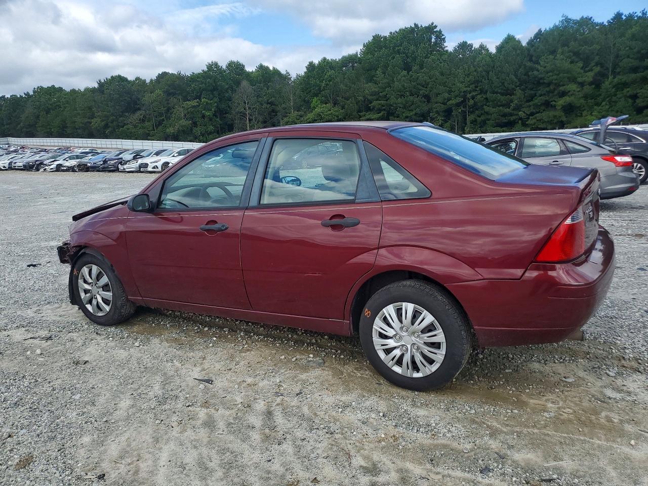 2007 Ford Focus Zx4 Red vin: 1FAFP34N97W259449