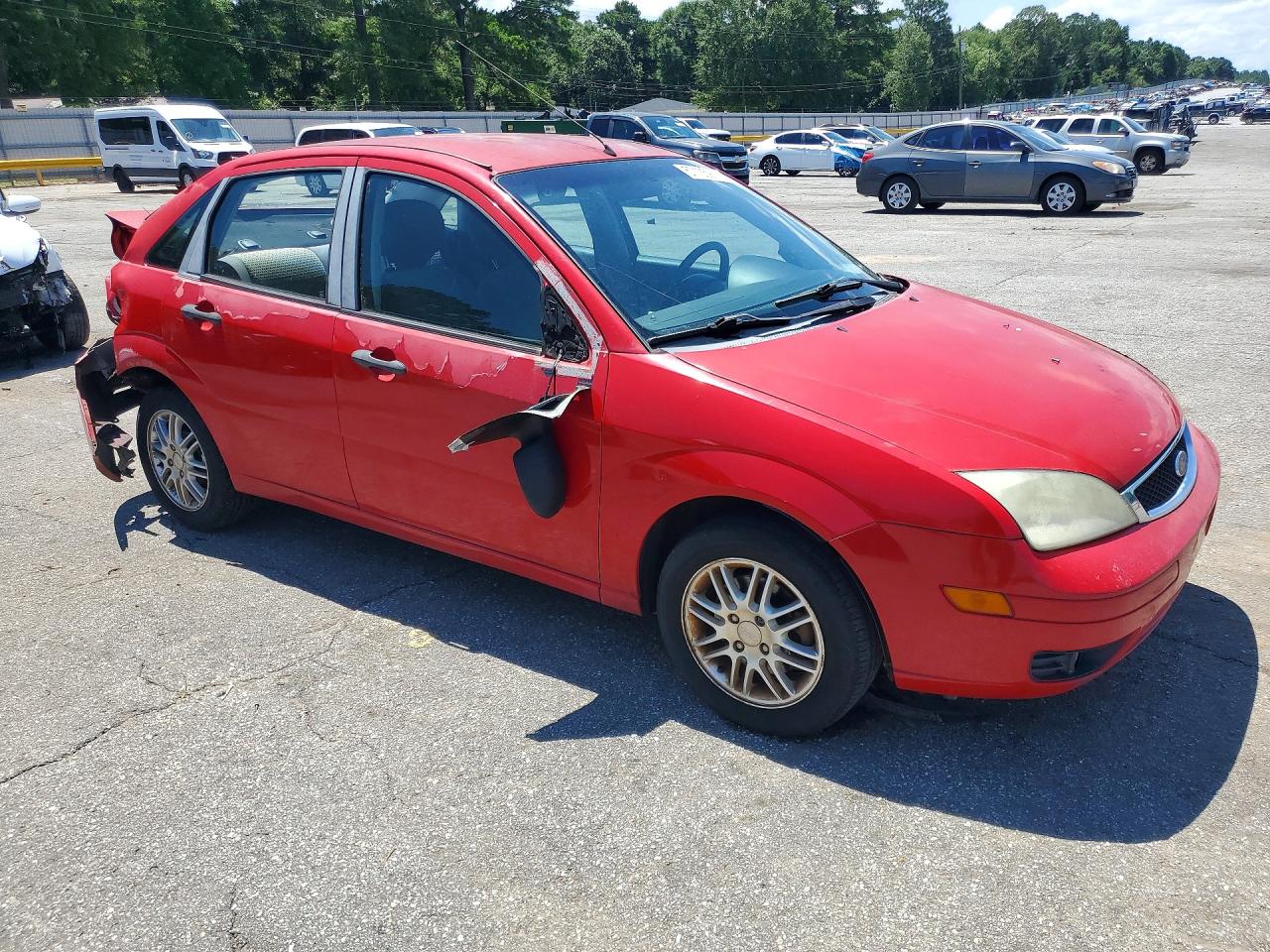 2007 Ford Focus Zx4 Красный vin: 1FAFP34N97W289129