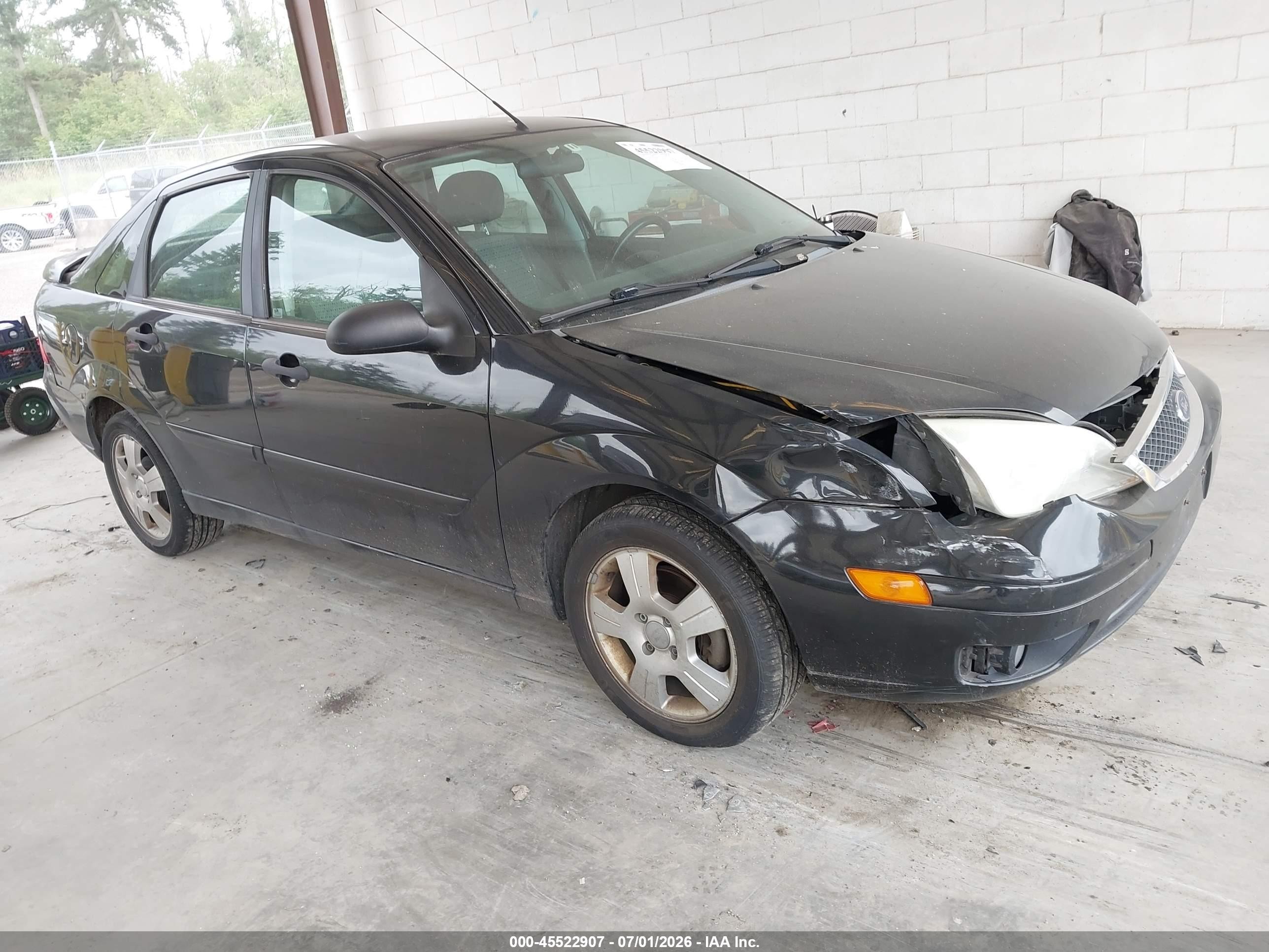 2007 Ford Focus S/se/ses Black vin: 1FAFP34N97W306401
