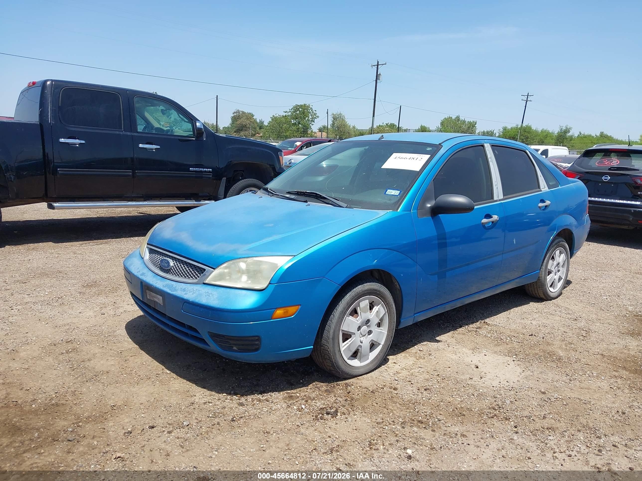2007 Ford Focus S/se/ses Blue vin: 1FAFP34N97W357414