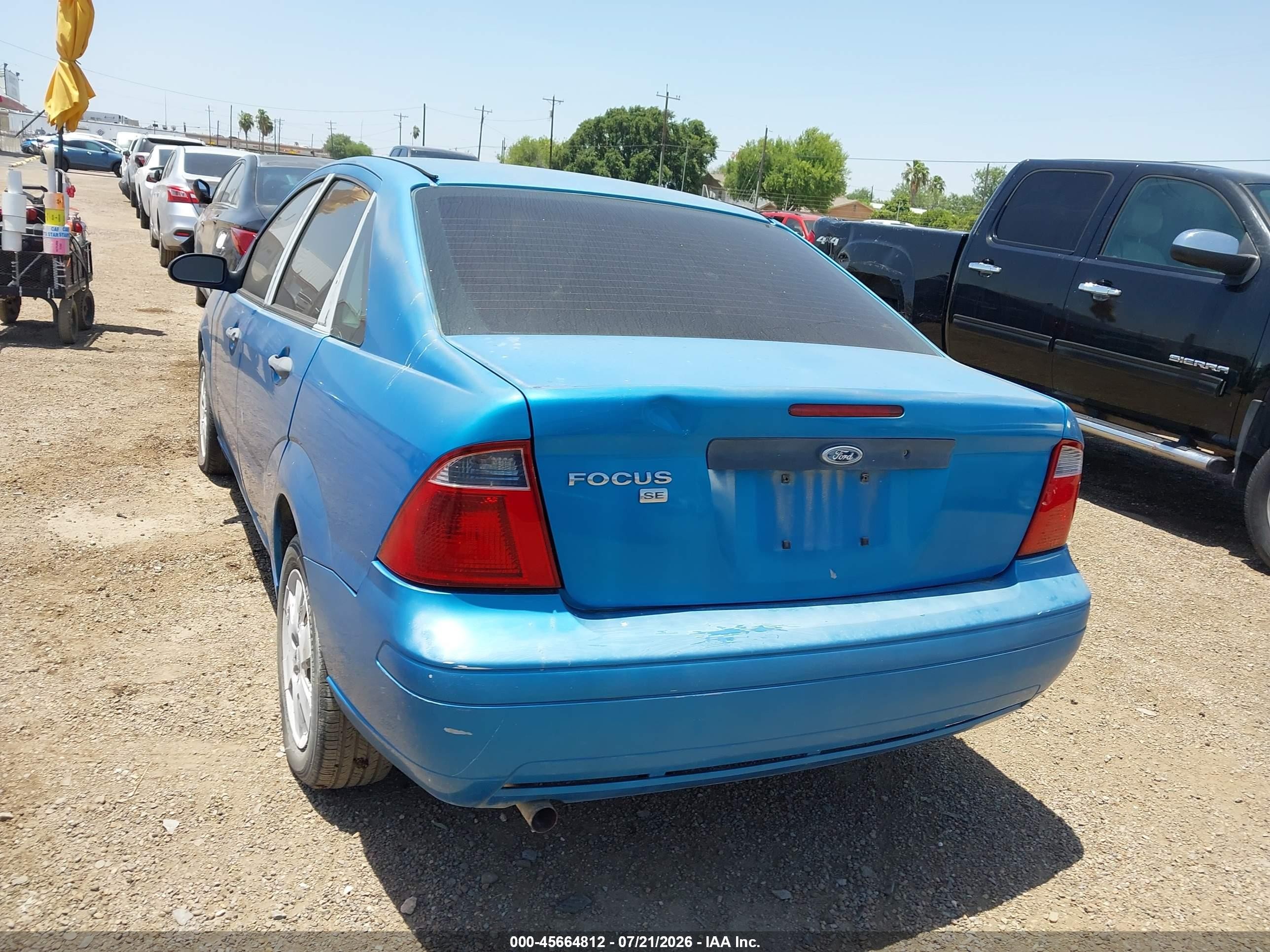 2007 Ford Focus S/se/ses Blue vin: 1FAFP34N97W357414