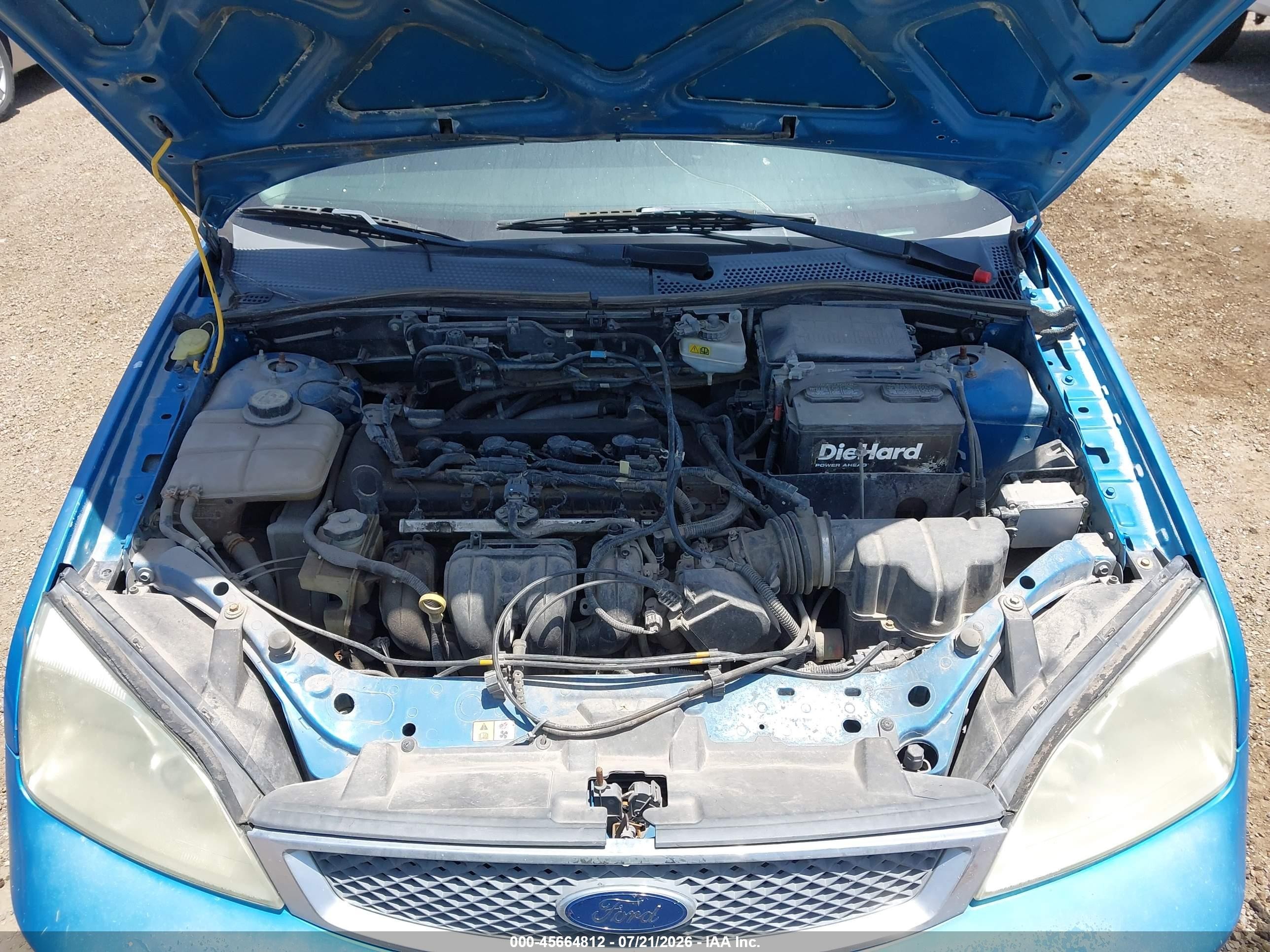 2007 Ford Focus S/se/ses Blue vin: 1FAFP34N97W357414