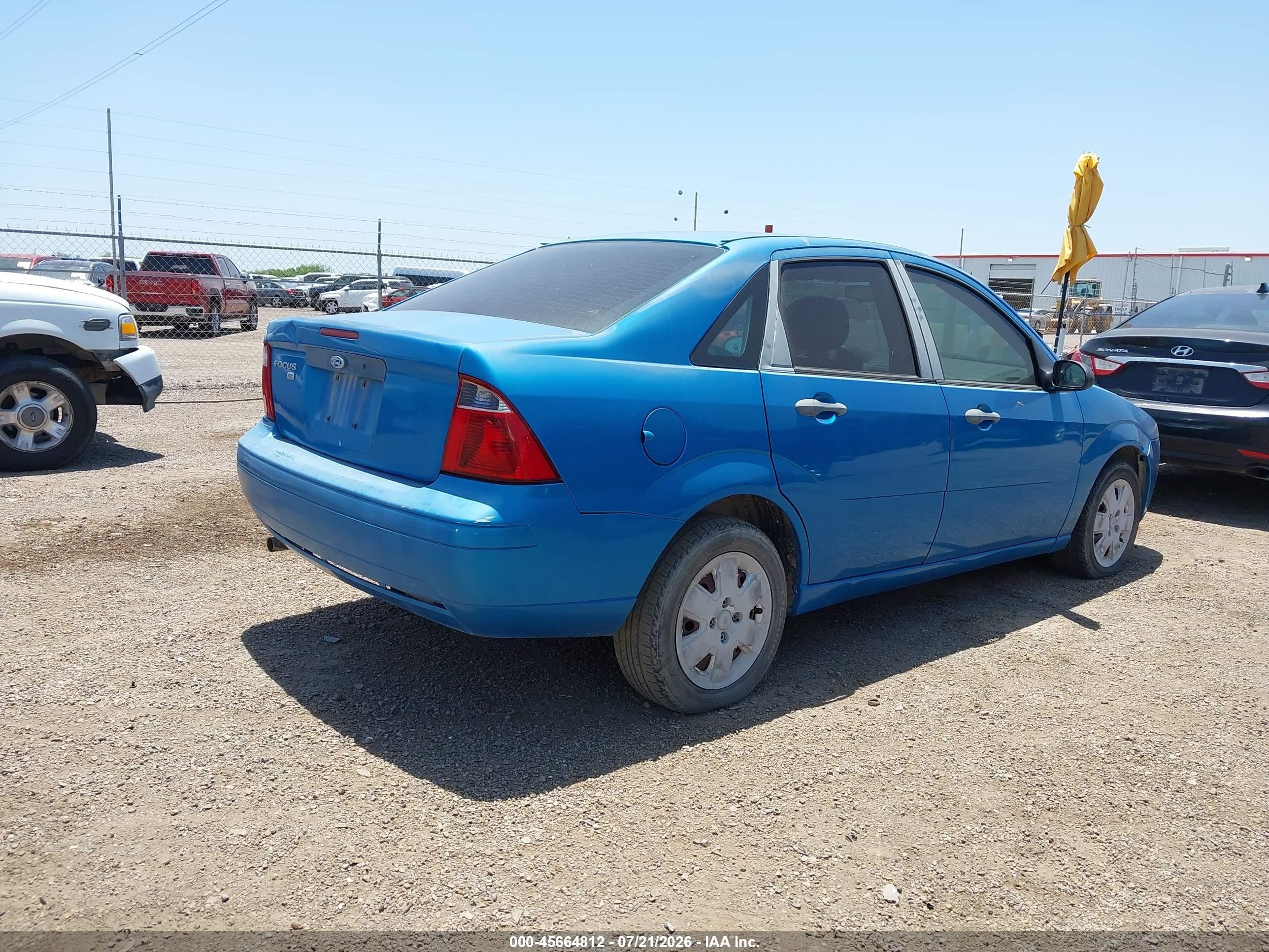 2007 Ford Focus S/se/ses Blue vin: 1FAFP34N97W357414