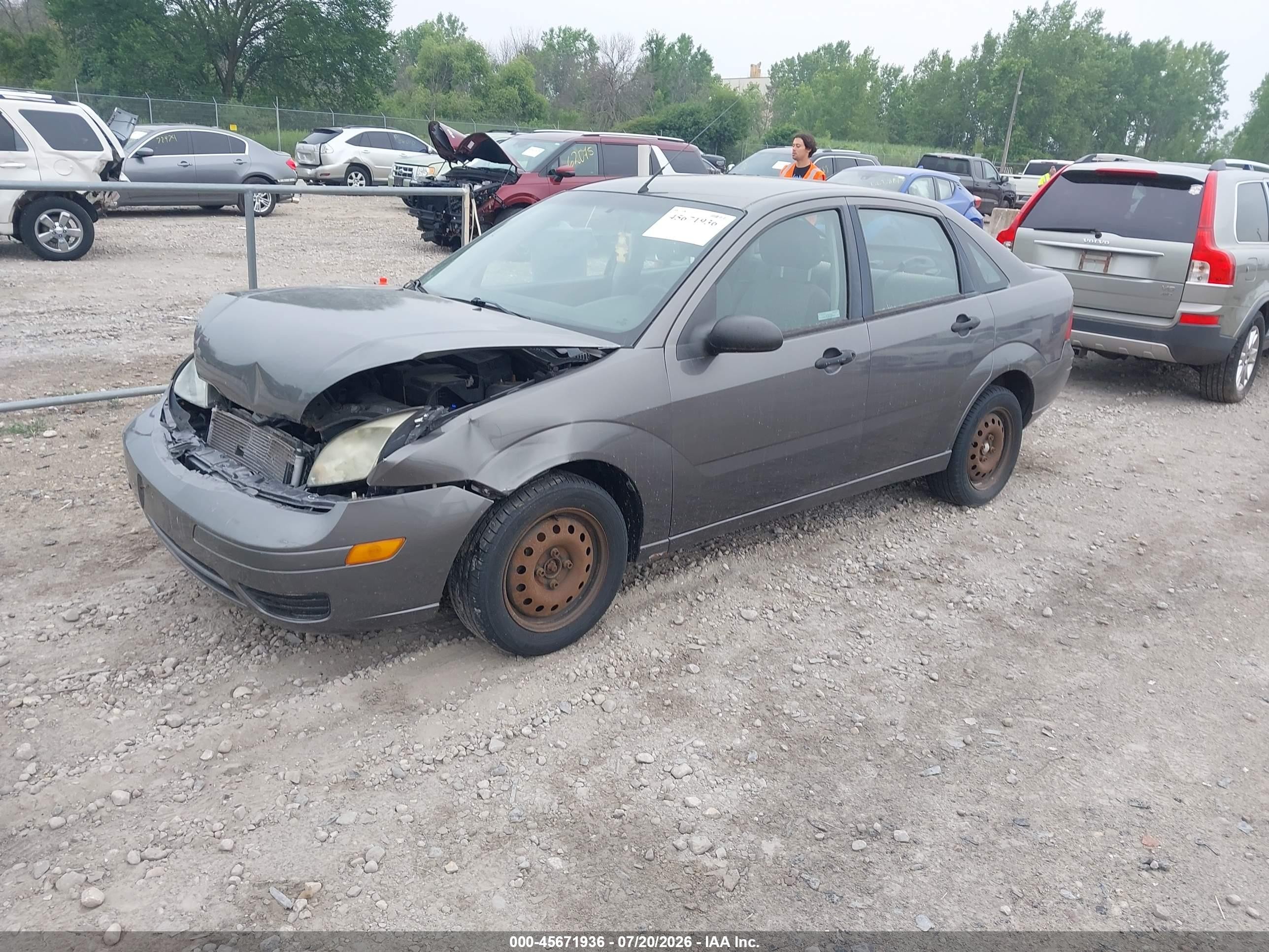 2006 Ford Focus Zx4 Gray vin: 1FAFP34NX6W127072
