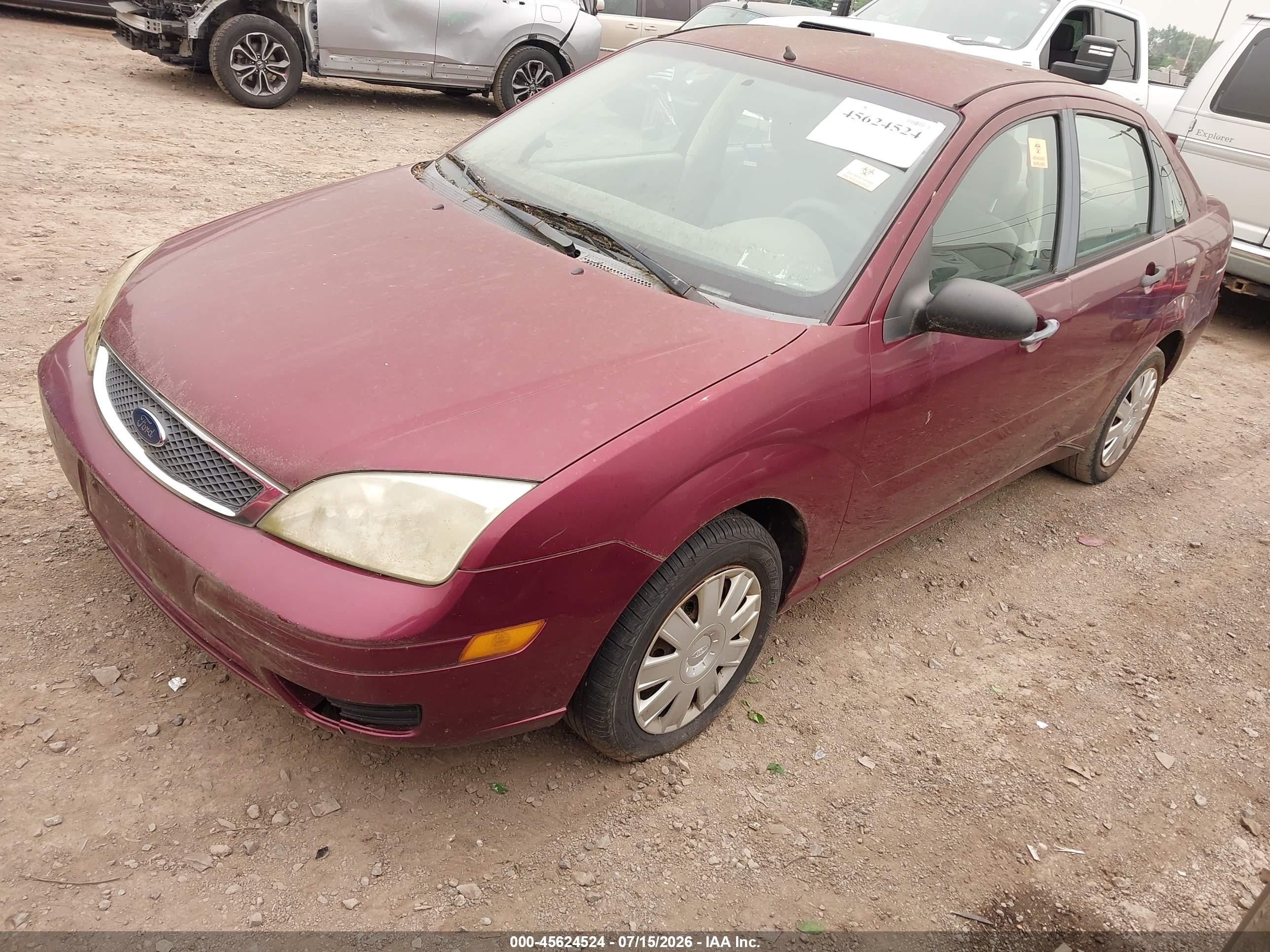 2007 Ford Focus S/se/ses Purple vin: 1FAFP34NX7W156931