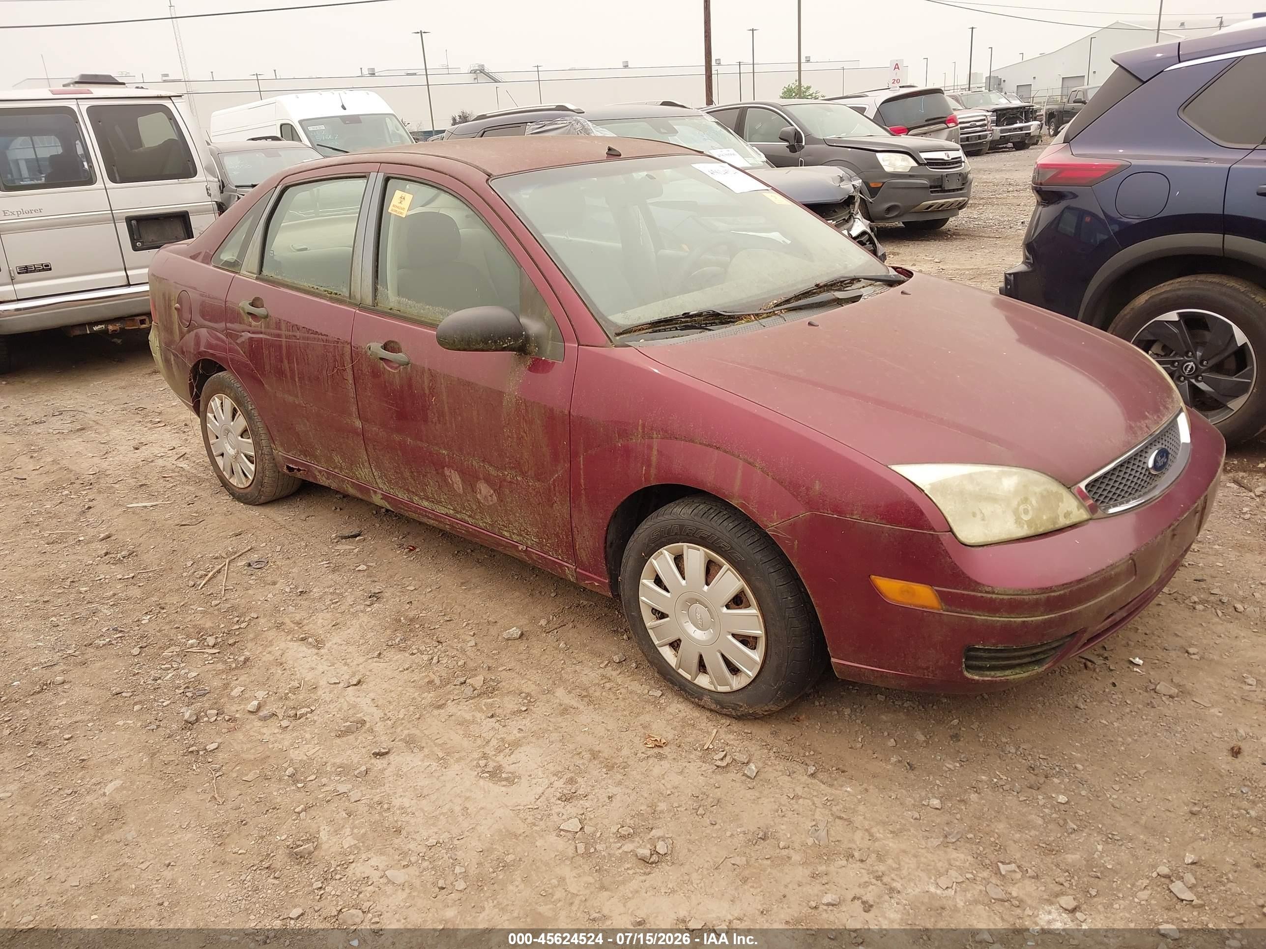 2007 Ford Focus S/se/ses Purple vin: 1FAFP34NX7W156931