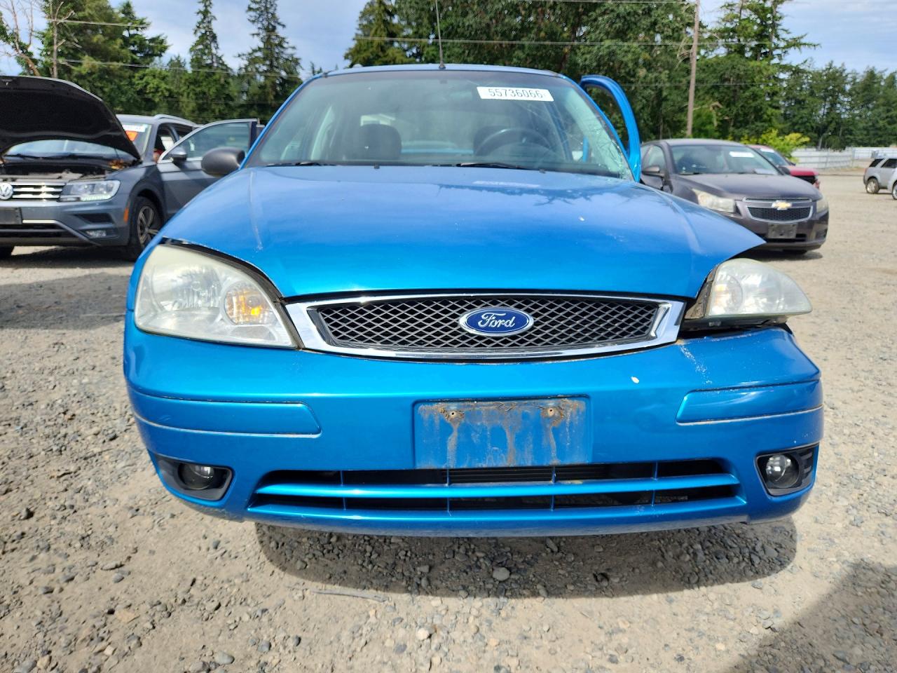 2007 Ford Focus Zx4 Blue vin: 1FAFP34NX7W235645