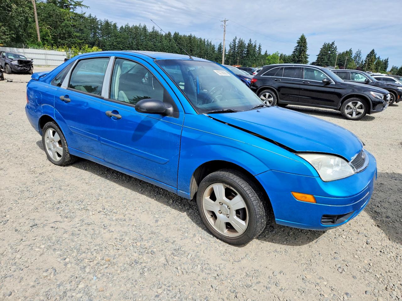 2007 Ford Focus Zx4 Blue vin: 1FAFP34NX7W235645
