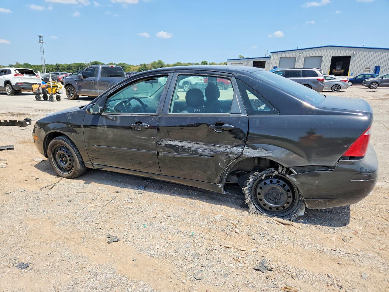 2007 Ford Focus Zx4 Black vin: 1FAFP34NX7W257175