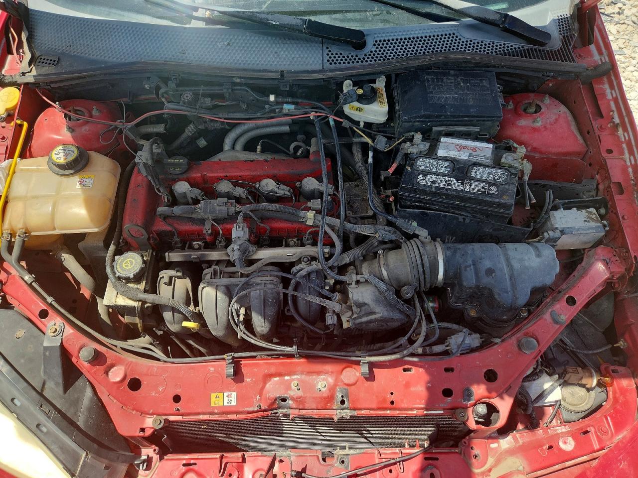 2007 Ford Focus Red vin: 1FAFP34NX7W299037