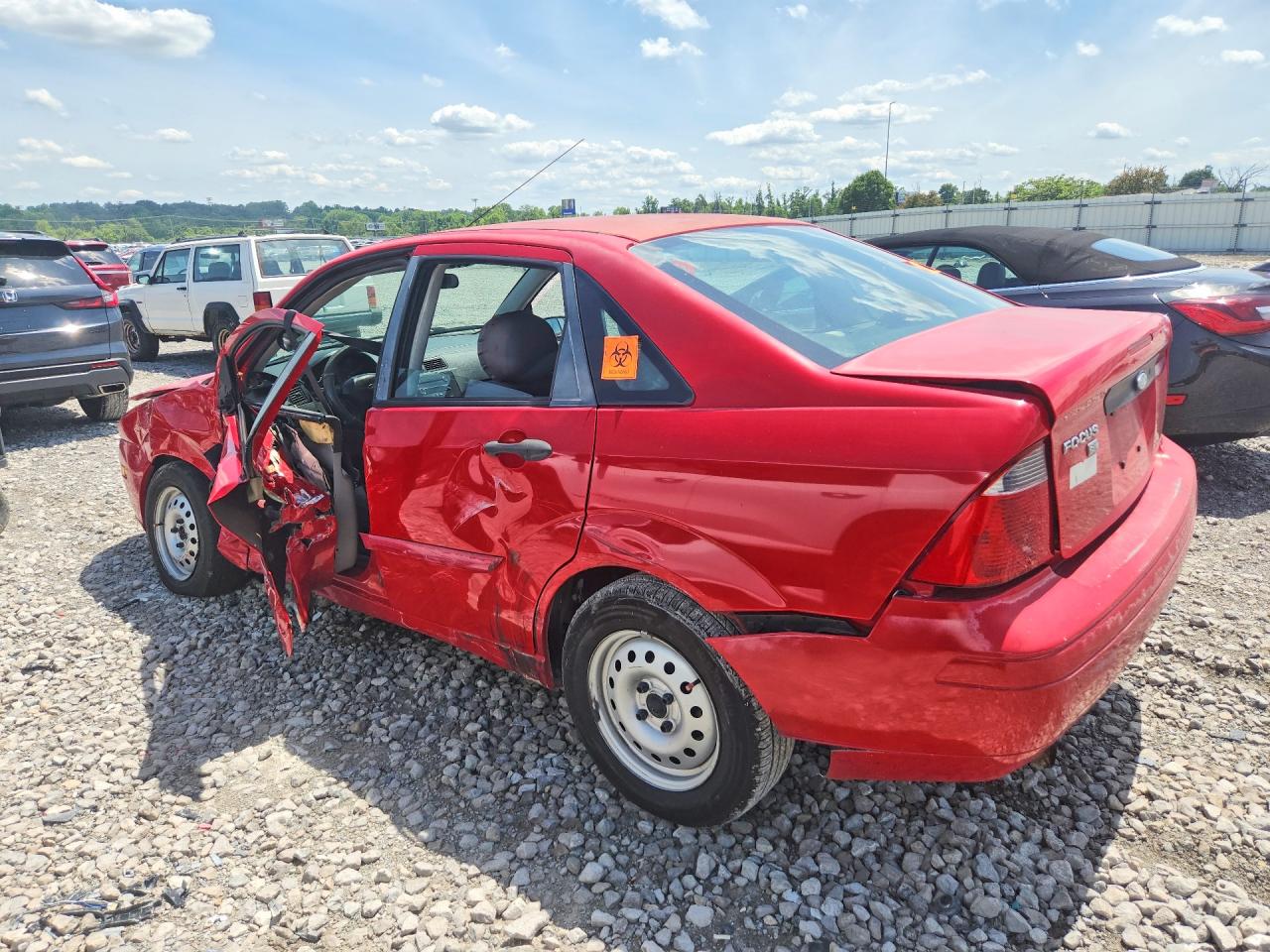2007 Ford Focus Red vin: 1FAFP34NX7W299037